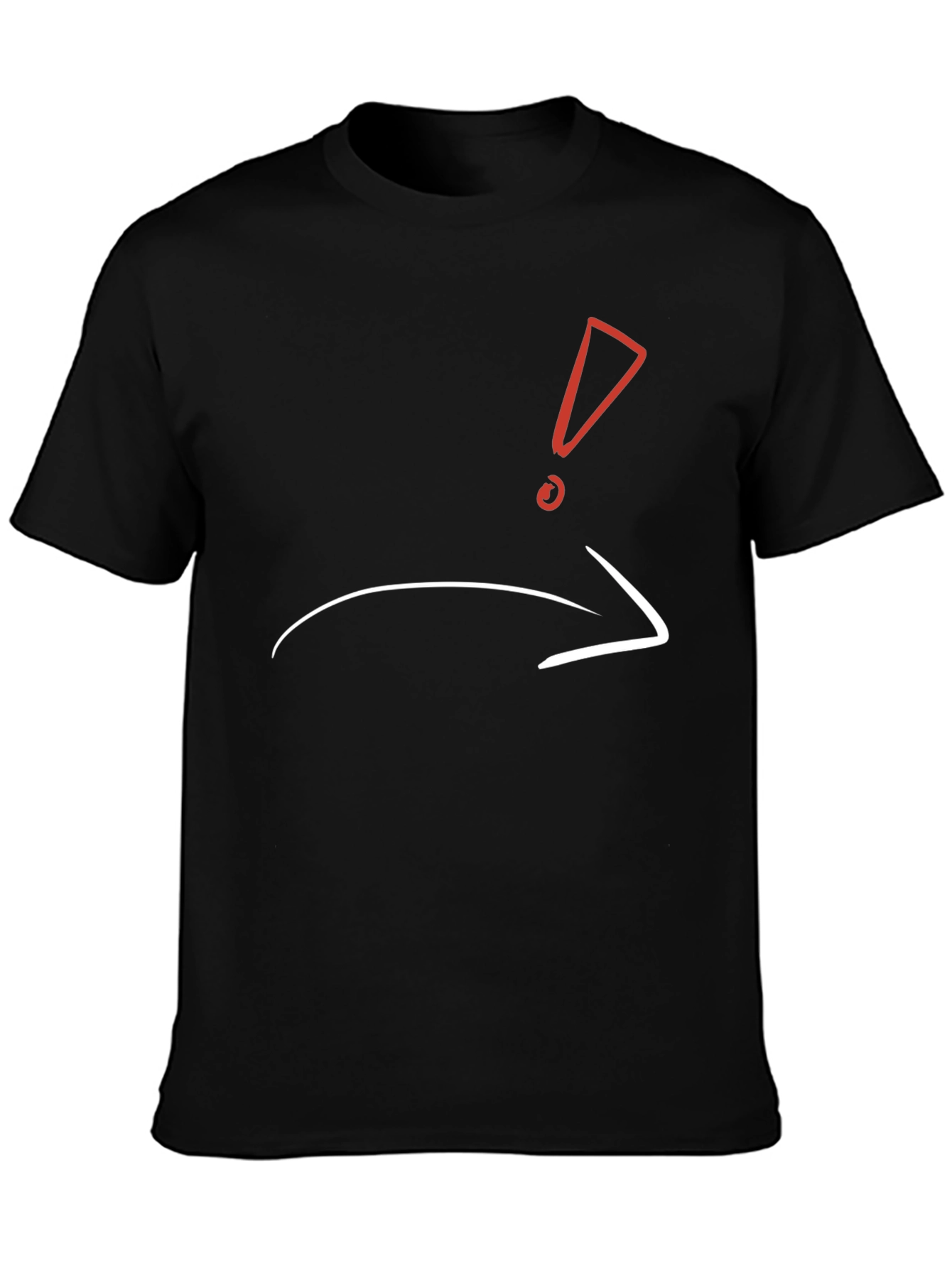 Mens Black T-shirt with Graphic Design