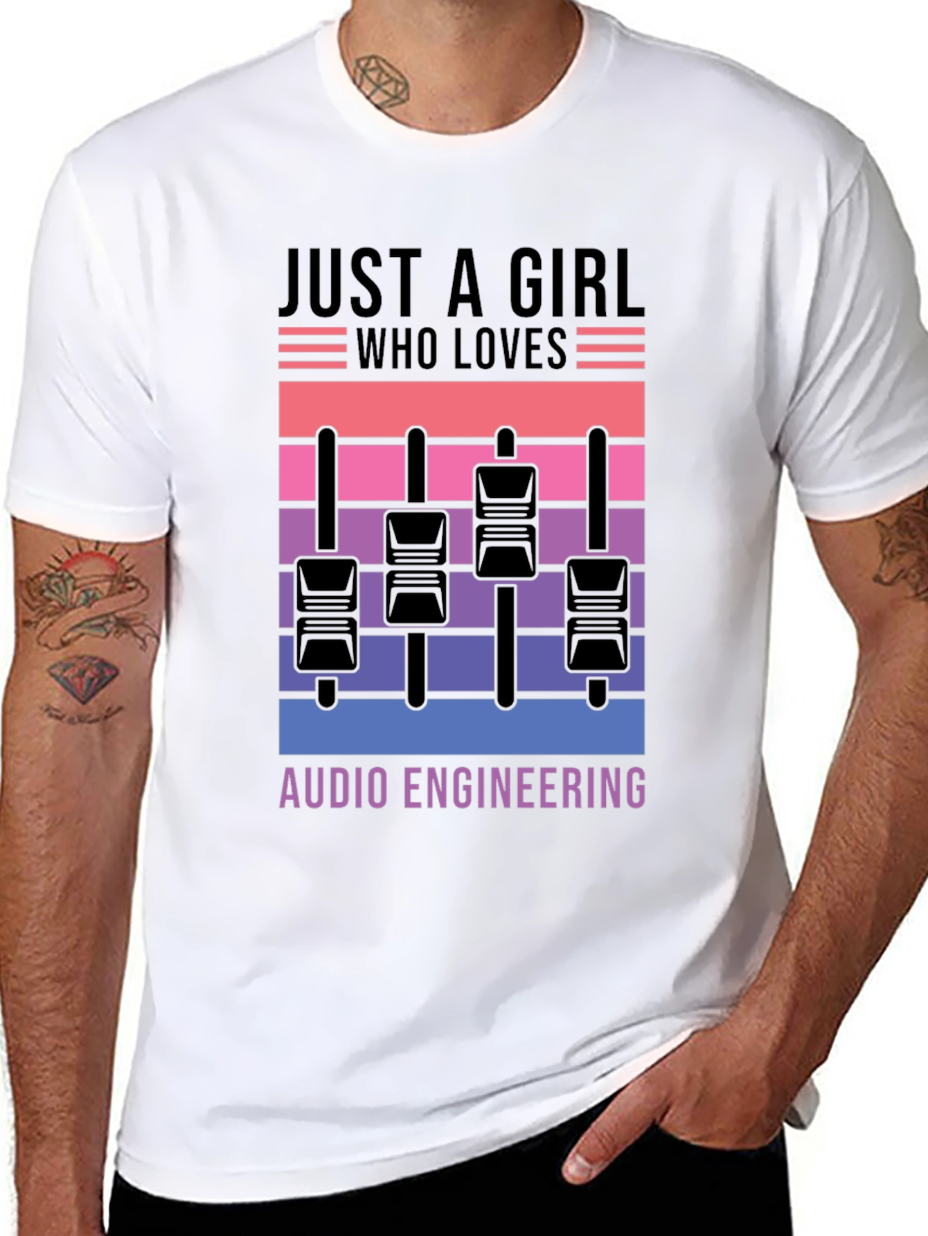 Audio Engineering Girls T-Shirt - Mixer Graphic Tee