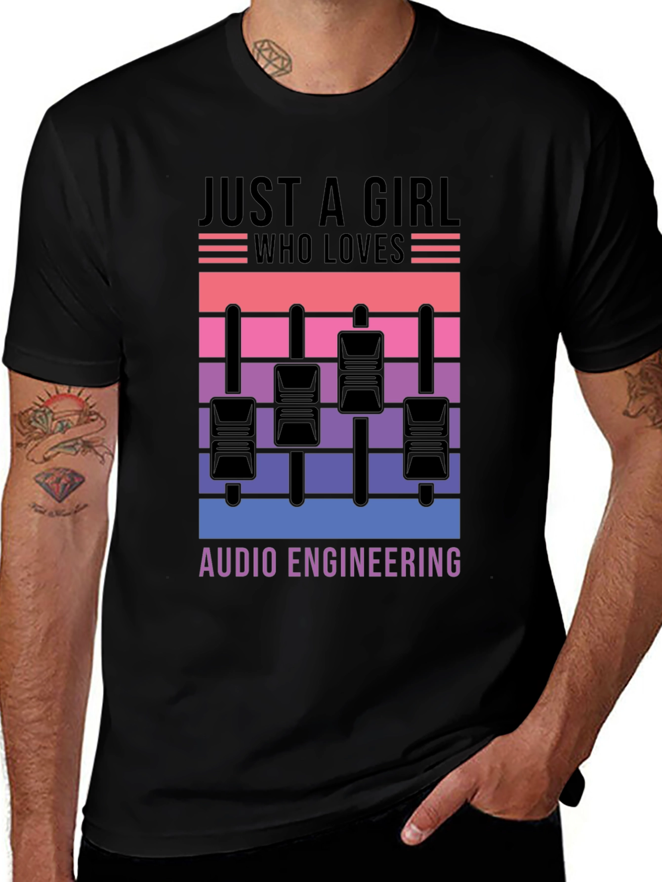 Audio Engineering Girls T-Shirt - Mixer Graphic Tee
