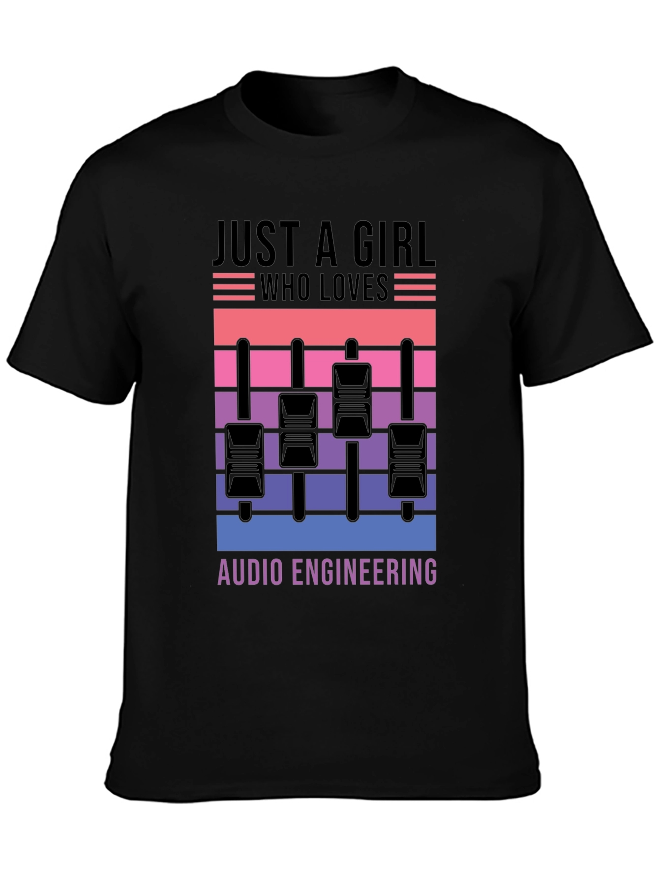 Audio Engineering Girls T-Shirt - Mixer Graphic Tee