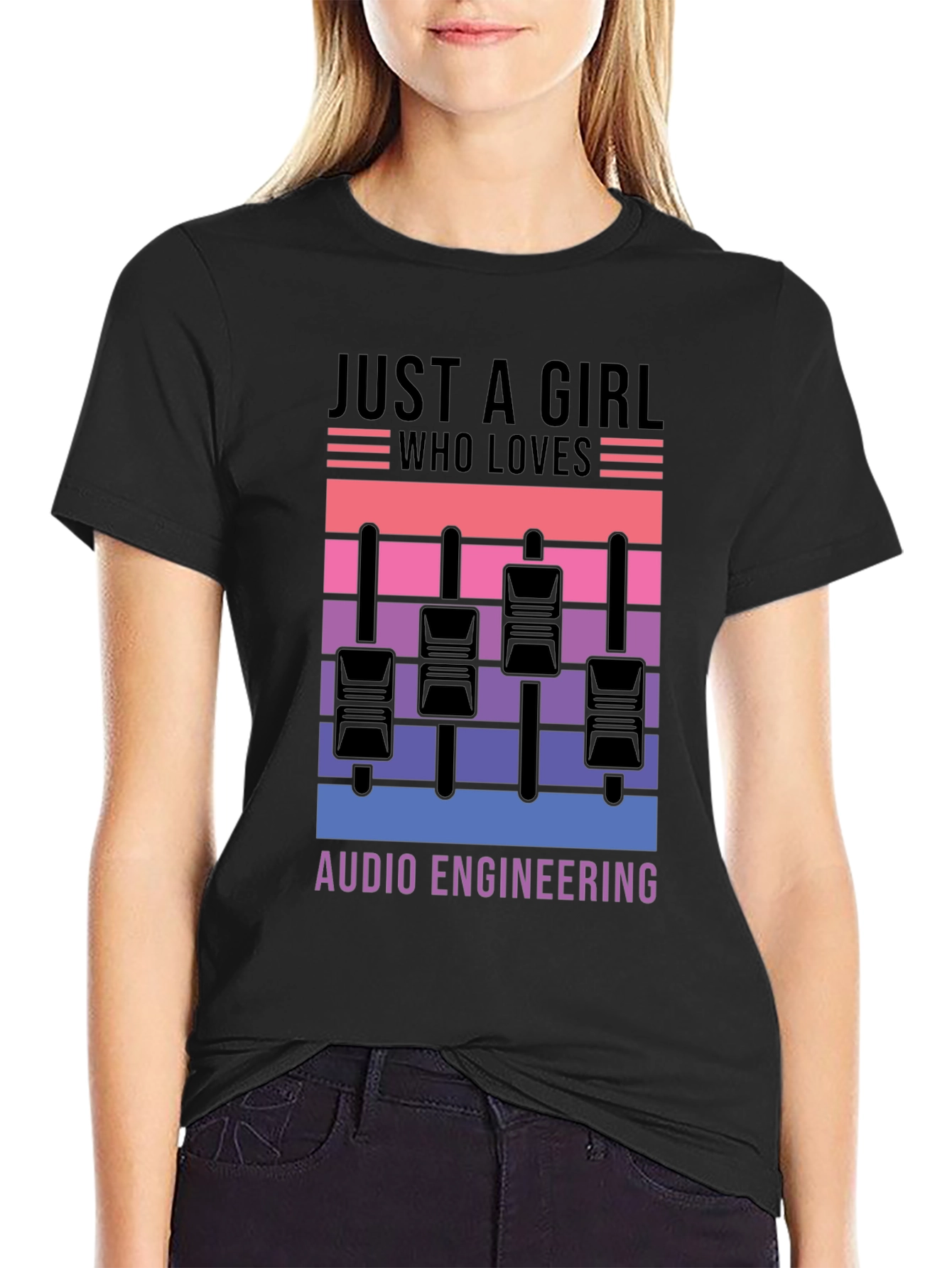 Audio Engineering Girls T-Shirt - Mixer Graphic Tee