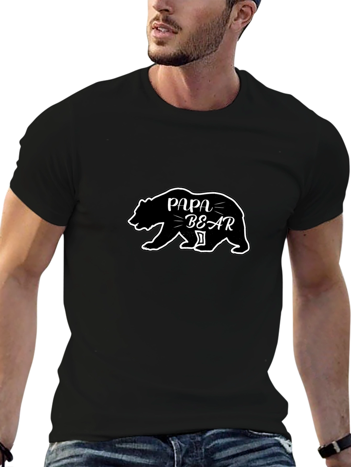 Papa Bear Black T-Shirt