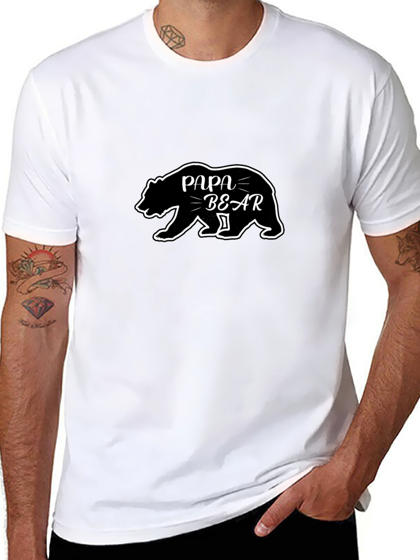Papa Bear Black T-Shirt