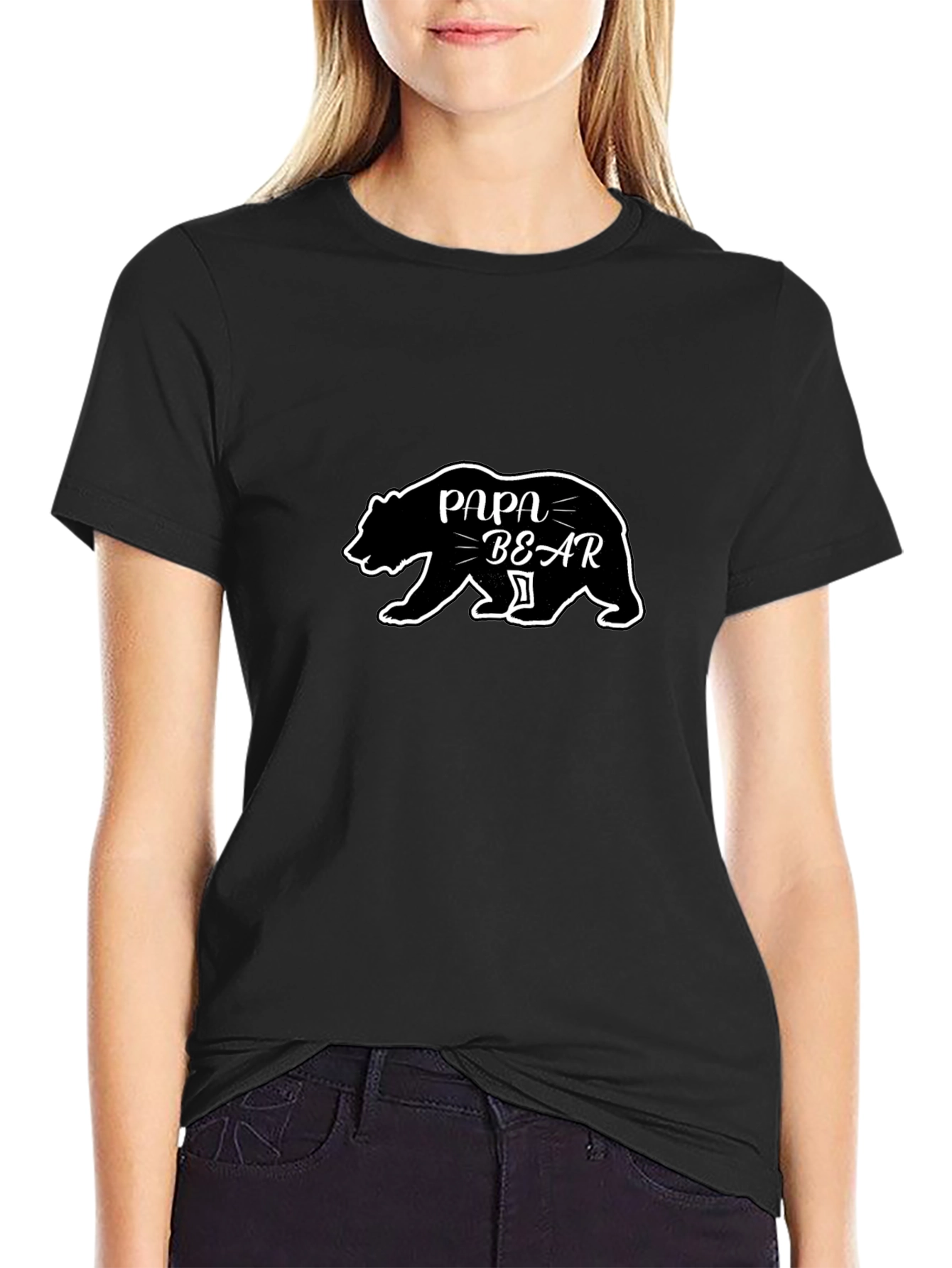 Papa Bear Black T-Shirt