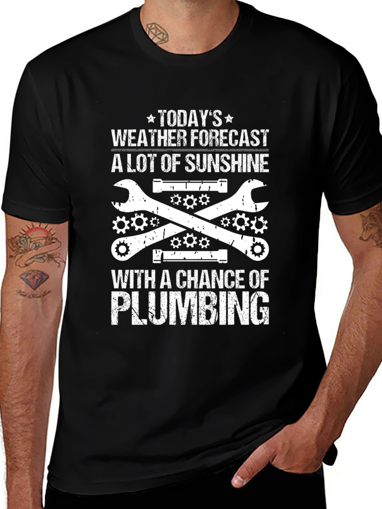 Plumbing Weather Forecast Graphic T-Shirt