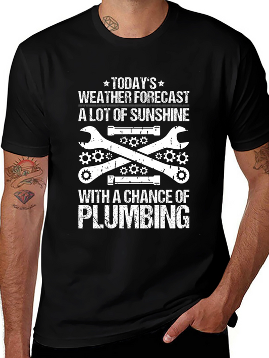 Plumbing Weather Forecast Graphic T-Shirt
