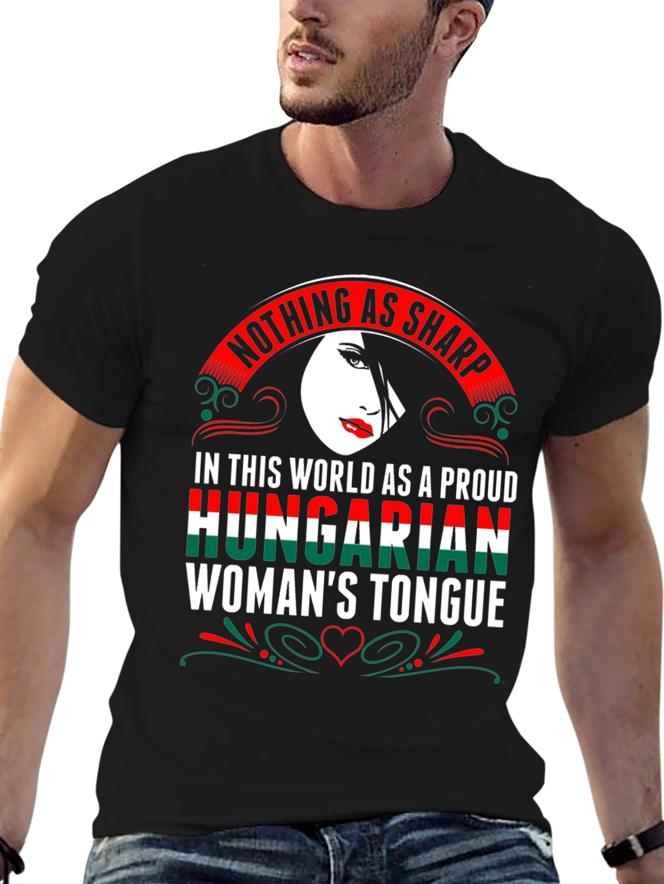 Proud Hungarian Womans Tongue Graphic T-Shirt