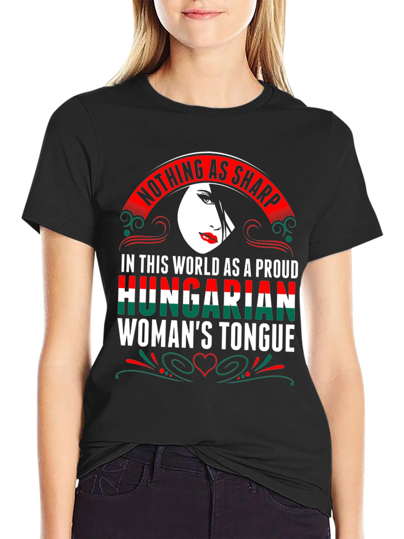 Proud Hungarian Womans Tongue Graphic T-Shirt
