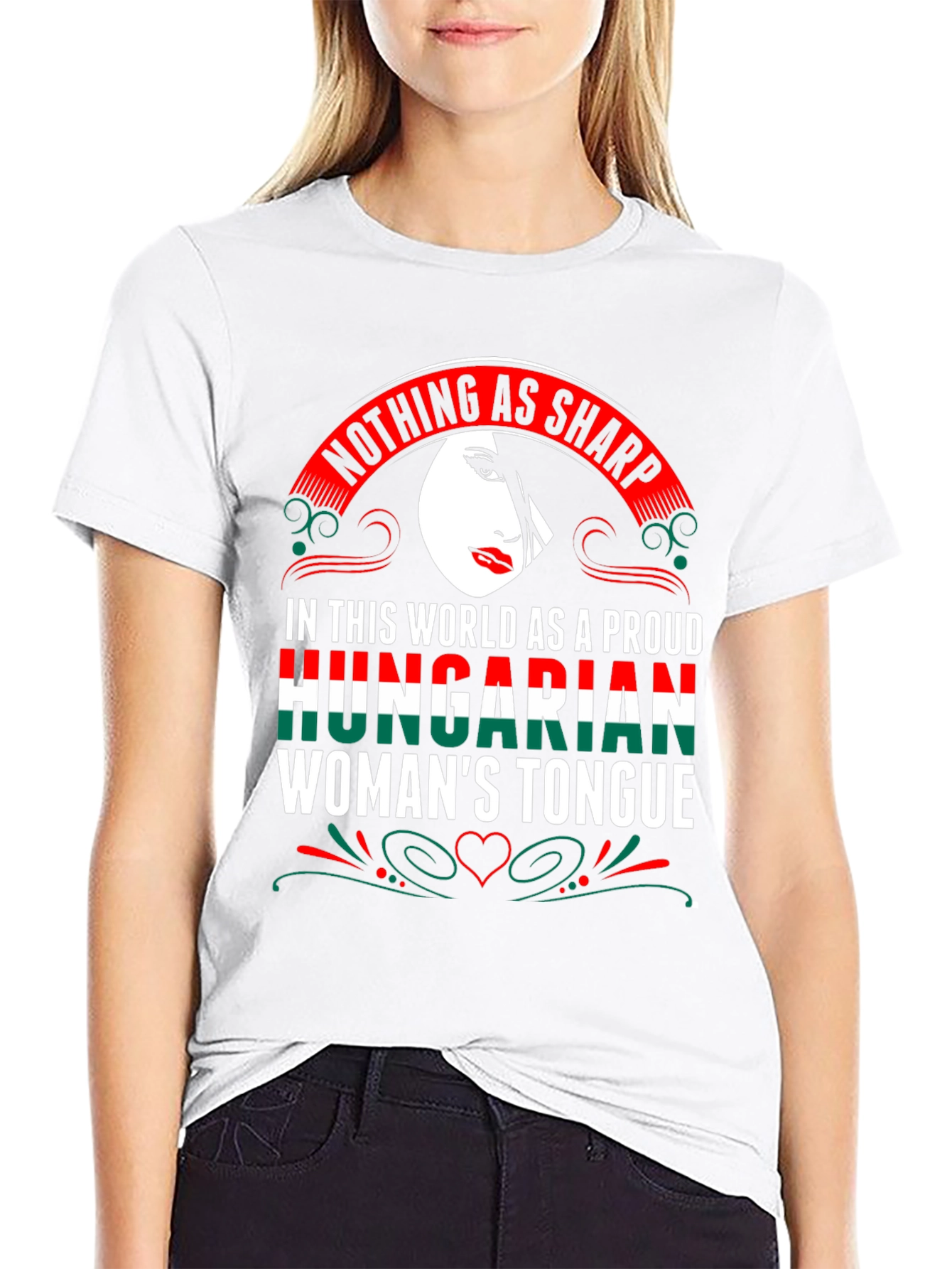 Proud Hungarian Womans Tongue Graphic T-Shirt