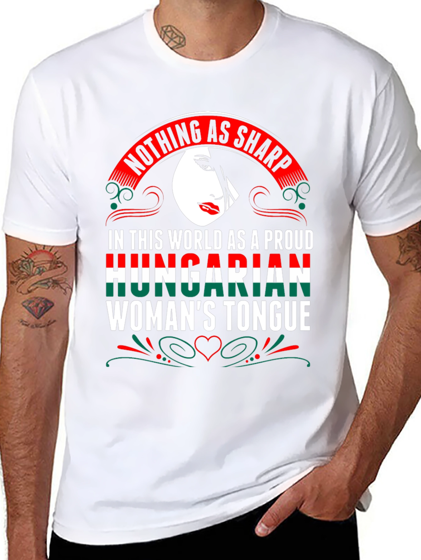 Proud Hungarian Womans Tongue Graphic T-Shirt
