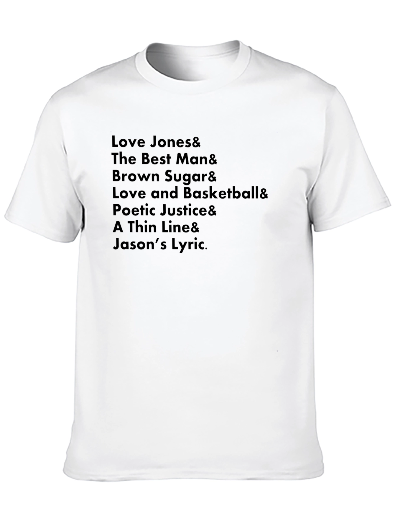 Movie Titles List Black Graphic Tee