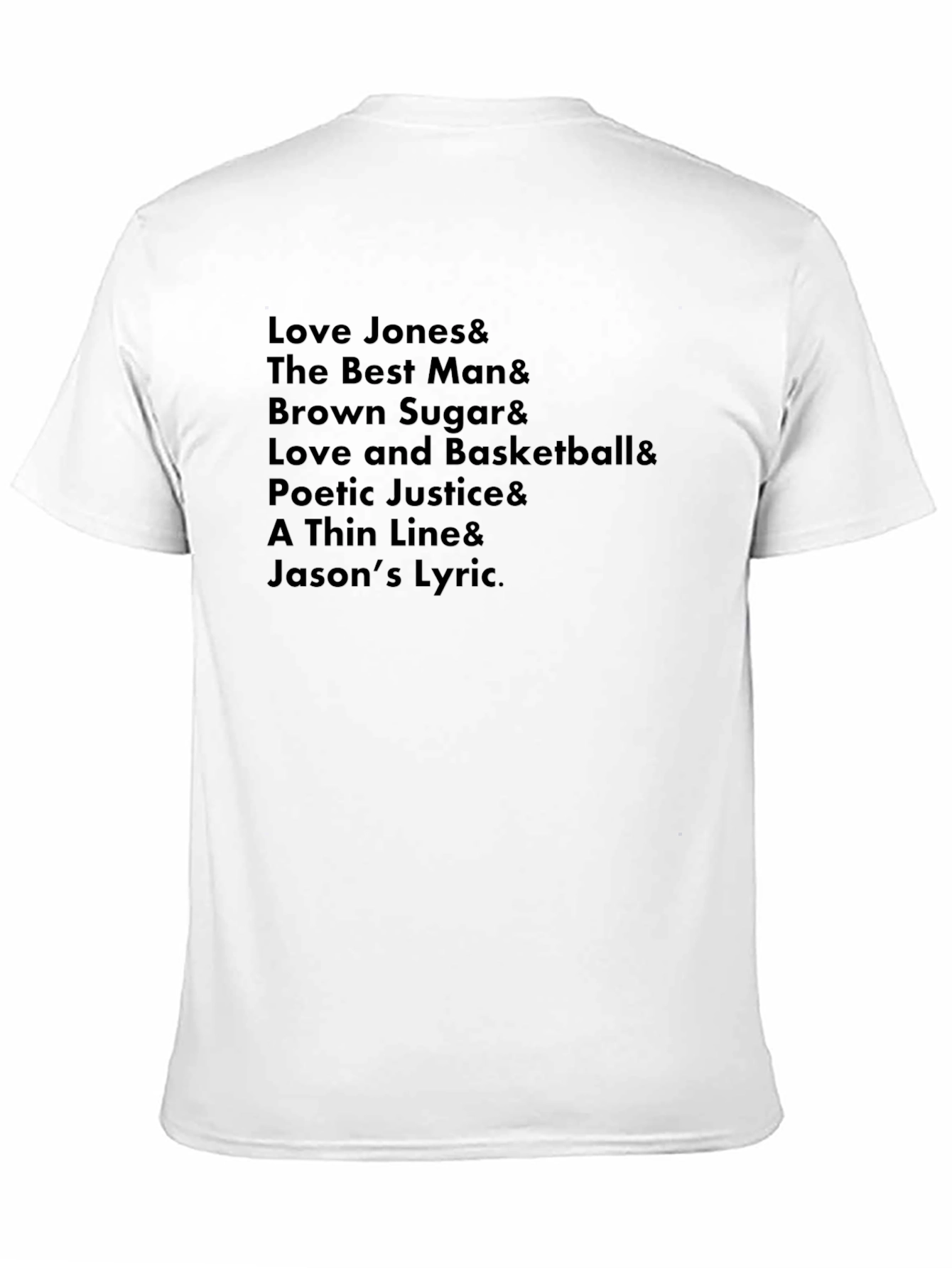 Movie Titles List Black Graphic Tee