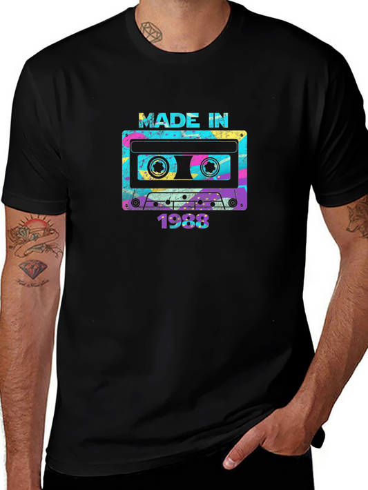 Made in 1988 Cassette Tape Graphic T-Shirt