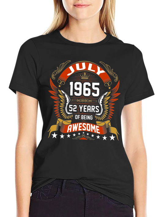 July 1965 Birthday T-Shirt - 52 Years of Being Awesome