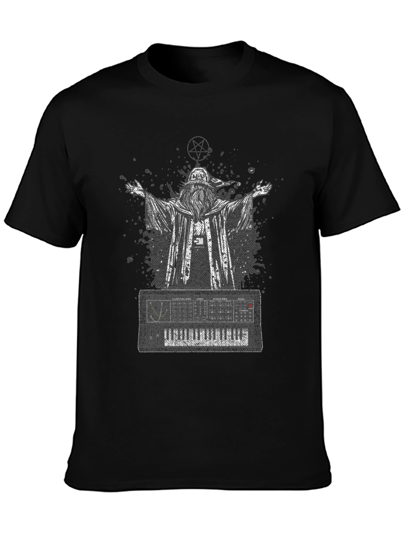Wizard Keyboard T-Shirt - Black Graphic Tee