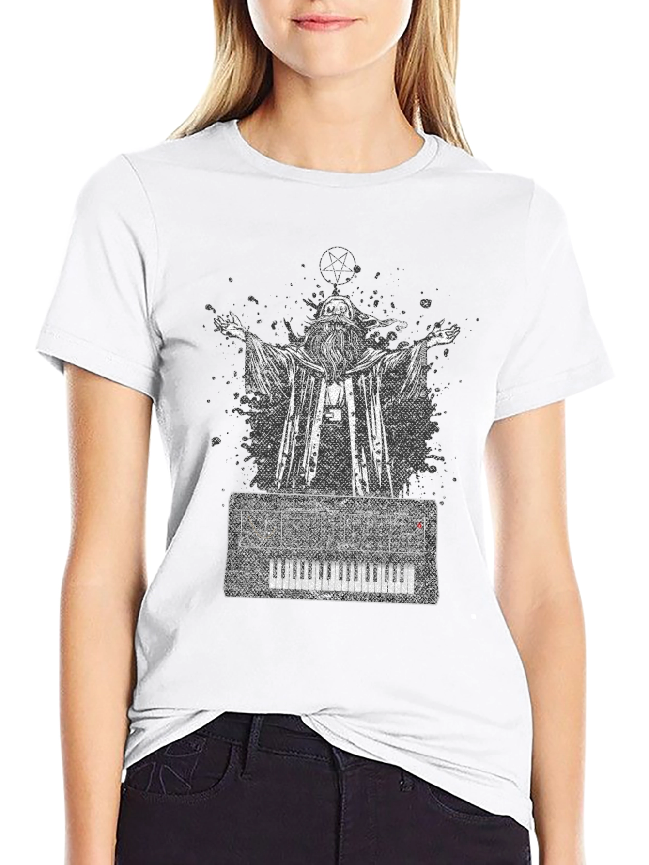 Wizard Keyboard T-Shirt - Black Graphic Tee