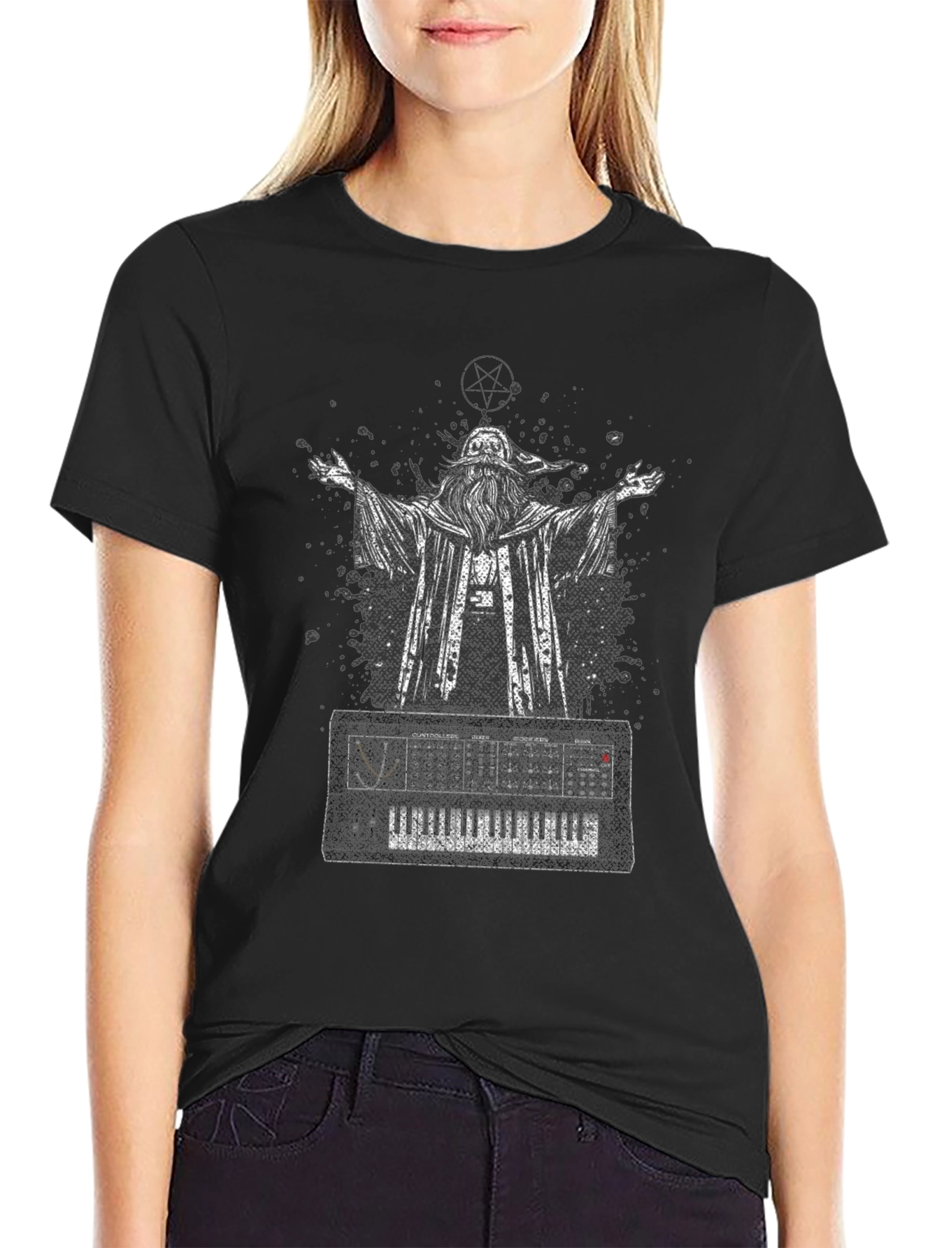 Wizard Keyboard T-Shirt - Black Graphic Tee