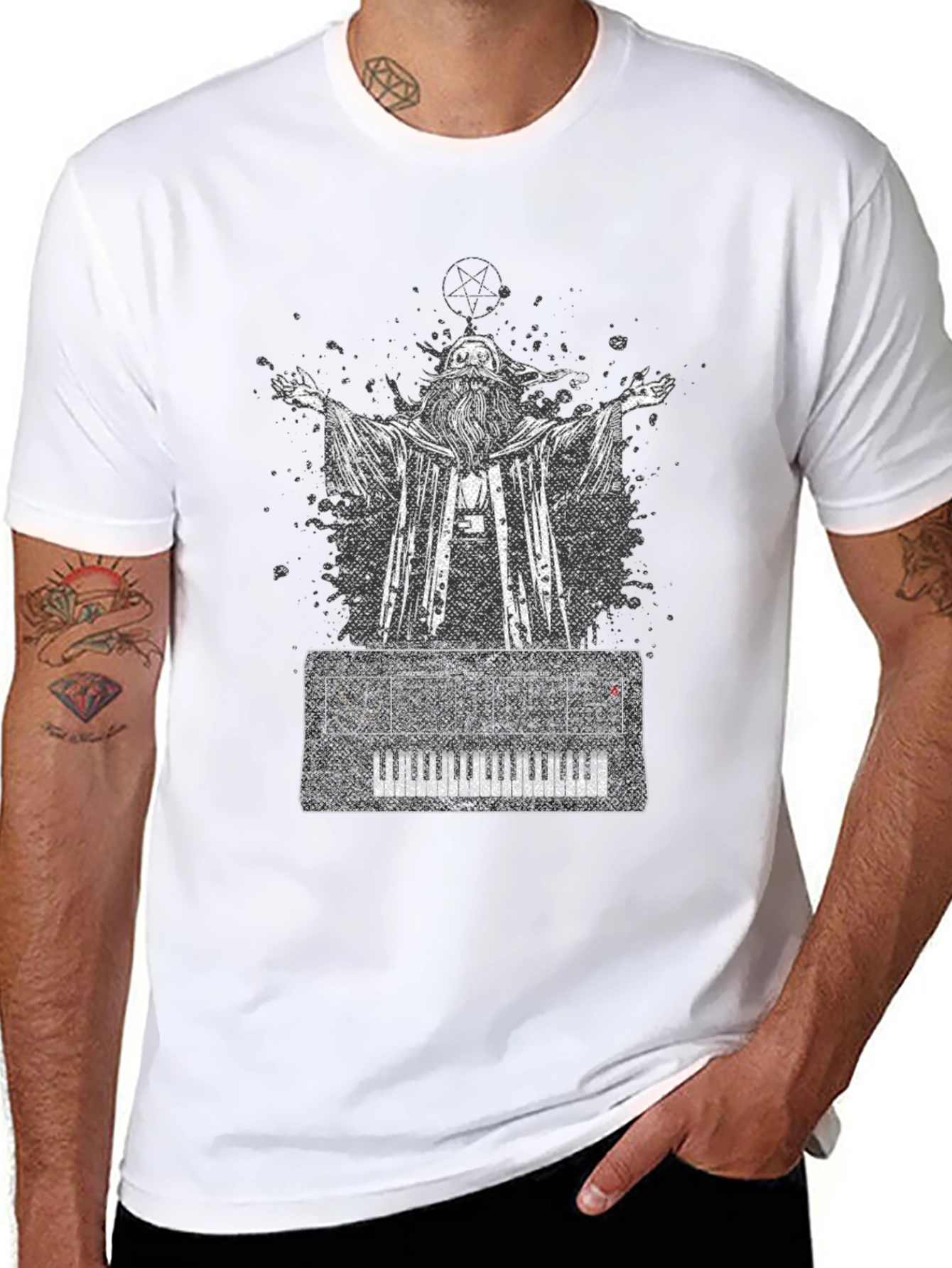 Wizard Keyboard T-Shirt - Black Graphic Tee