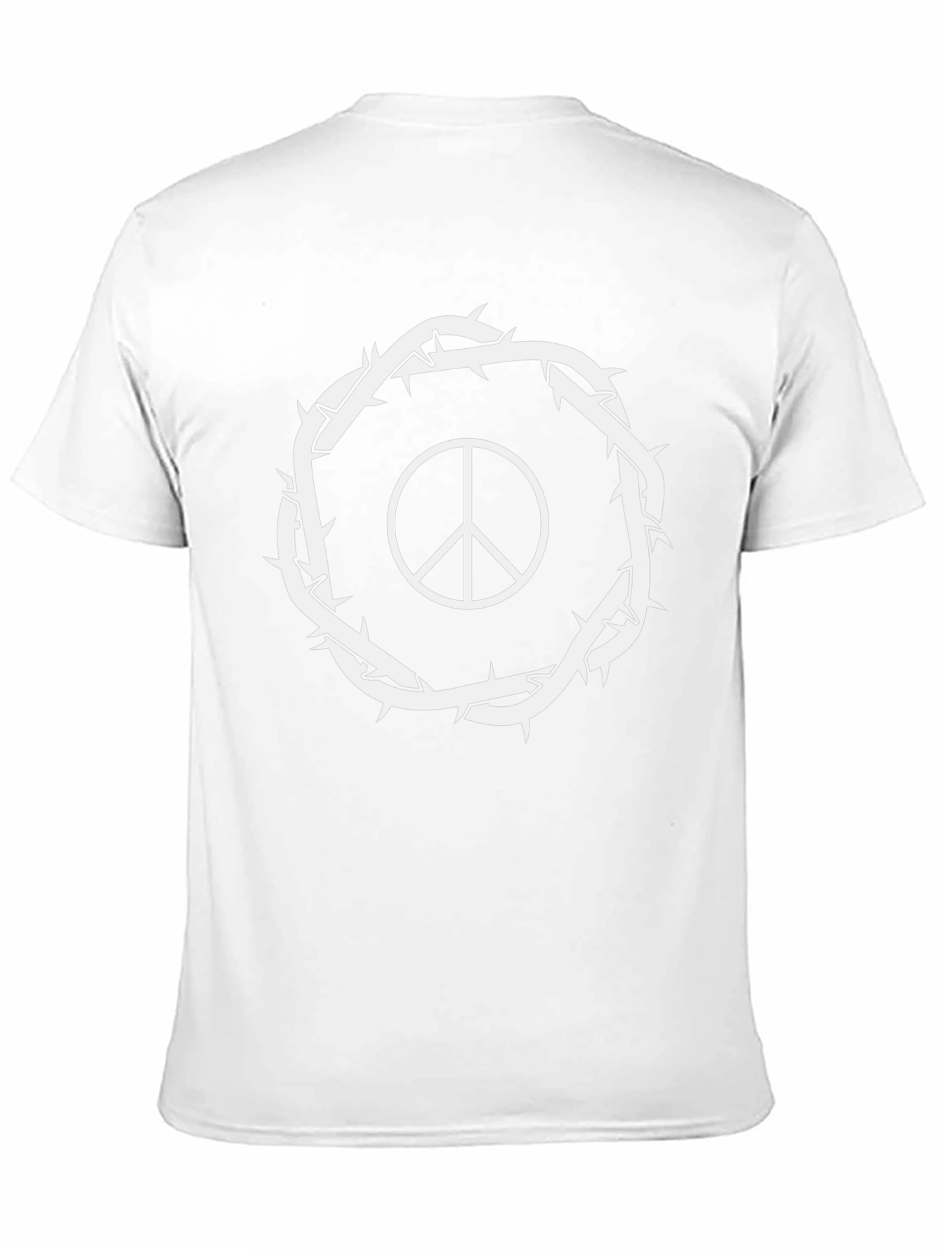 Peace Sign Crown of Thorns Graphic T-Shirt