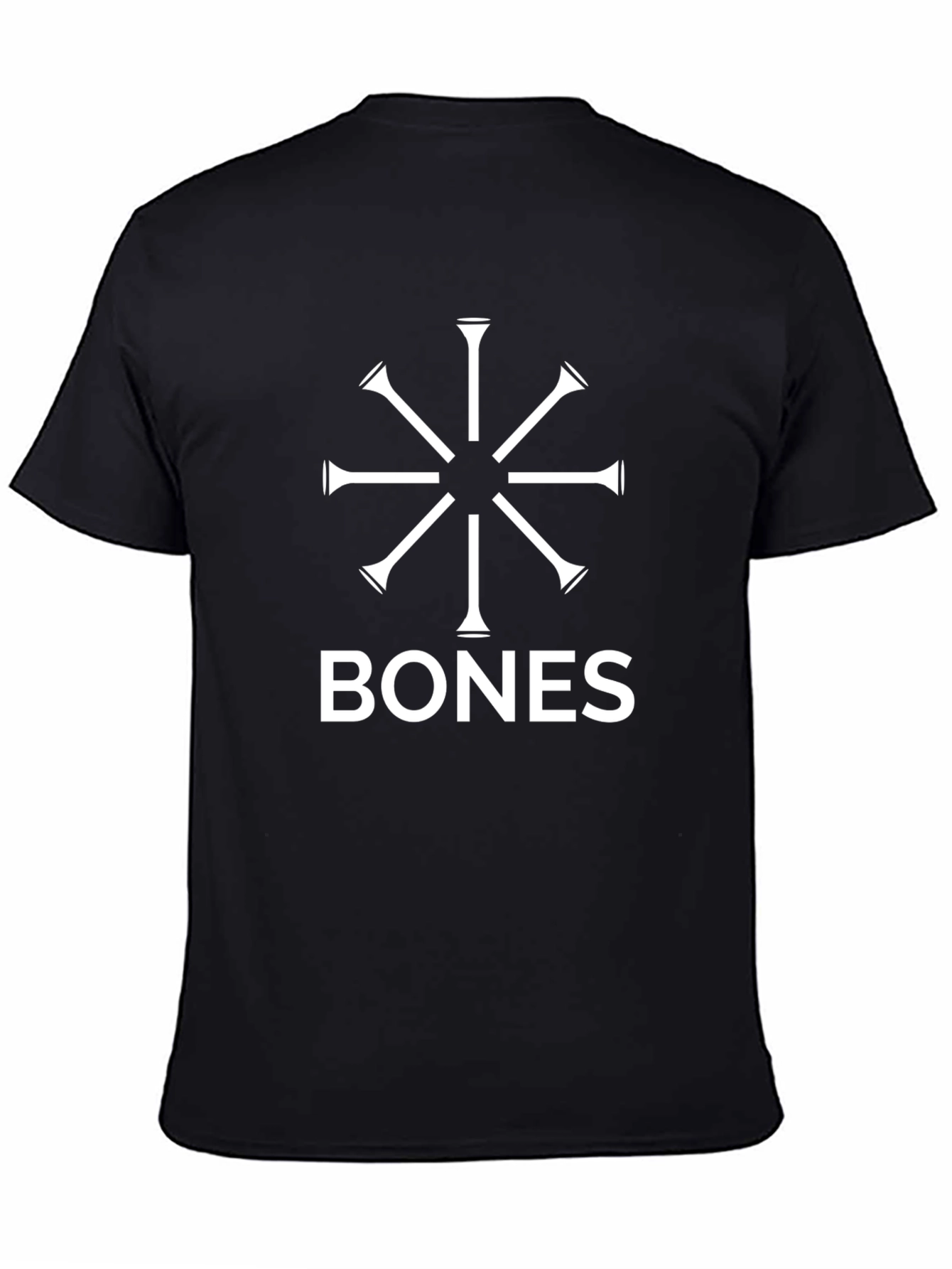 Bones Golf Tee Graphic Tee - Black Casual T-Shirt