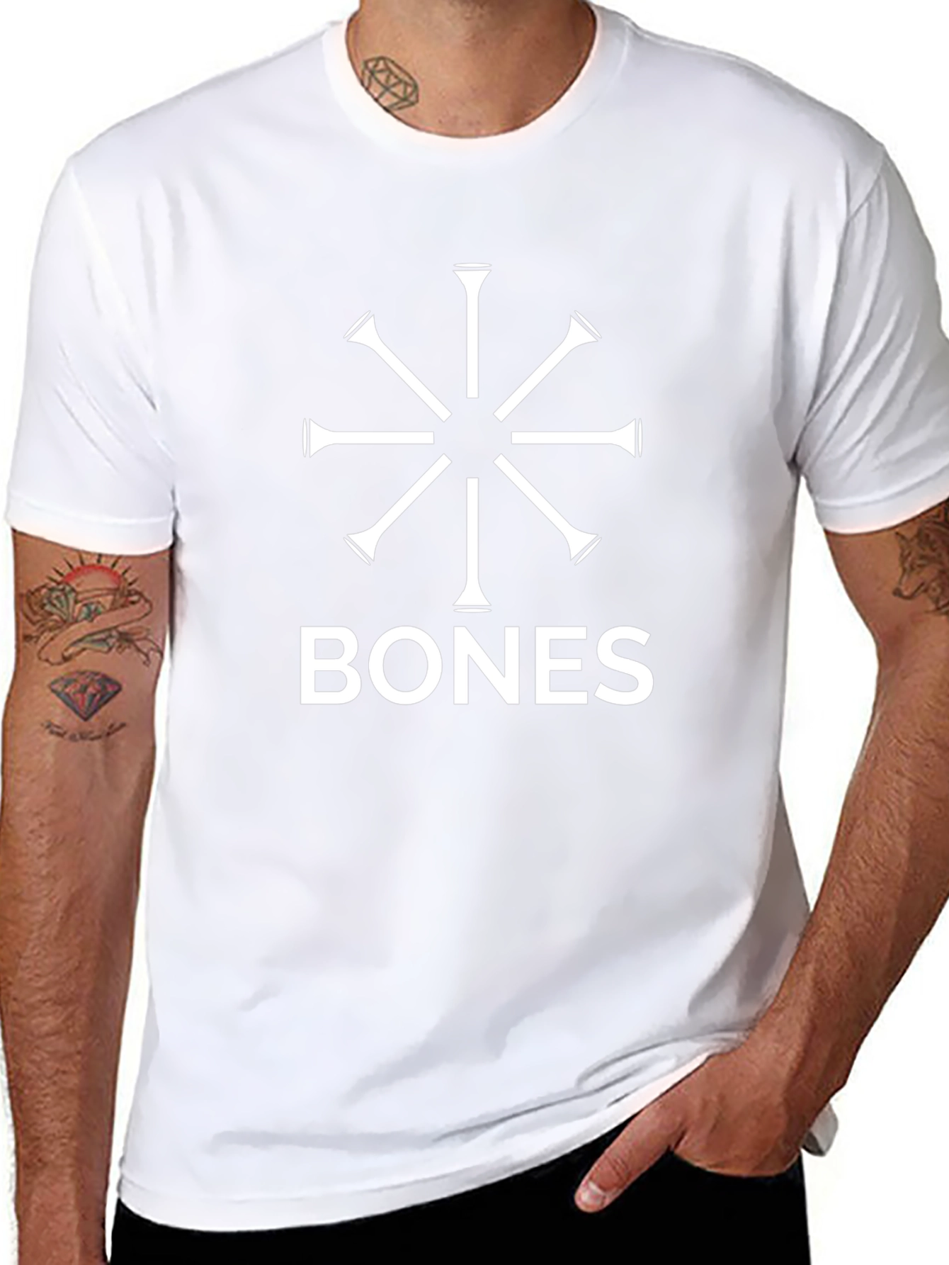 Bones Golf Tee Graphic Tee - Black Casual T-Shirt