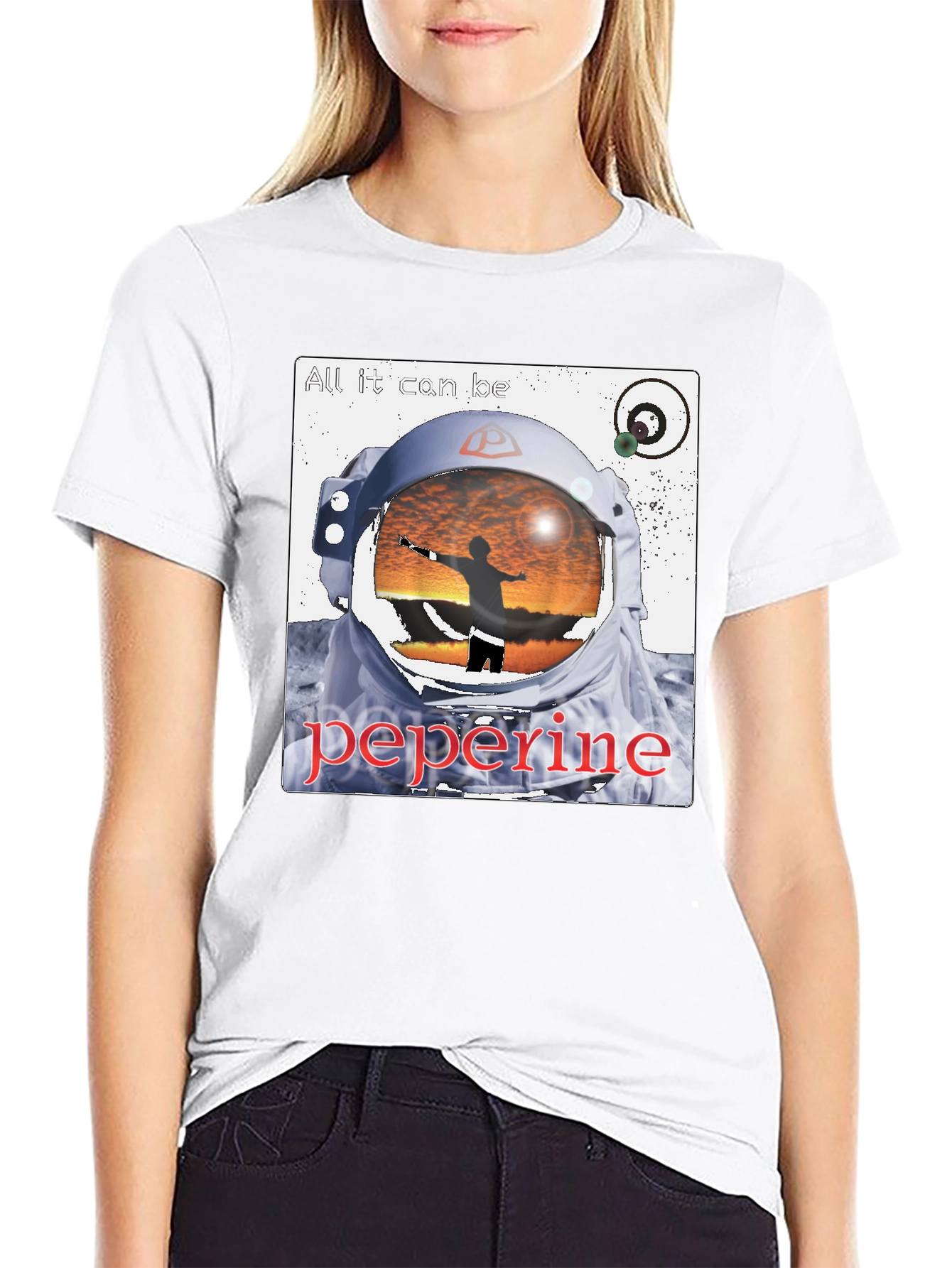 Astronaut Graphic Black T-Shirt