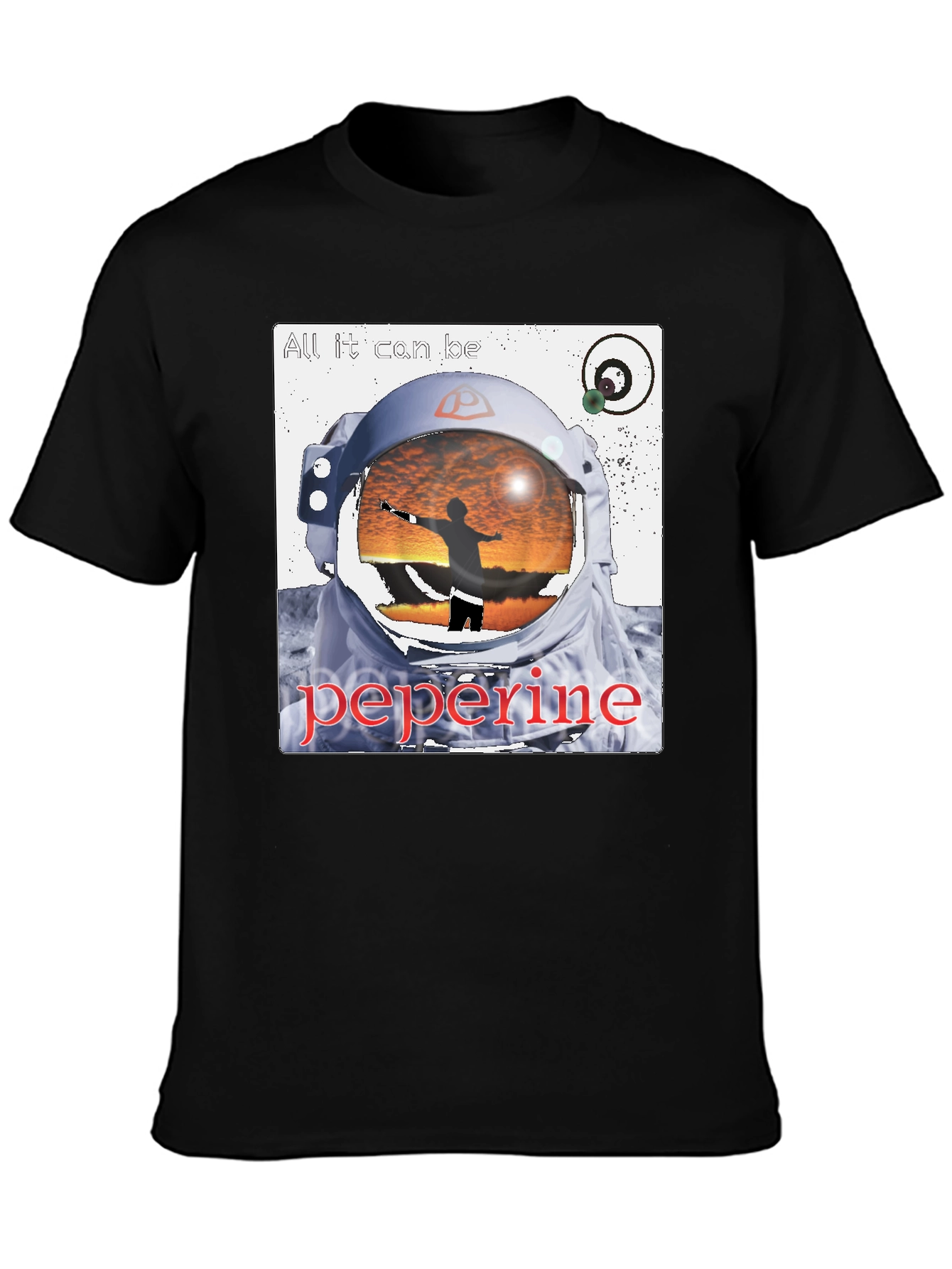 Astronaut Graphic Black T-Shirt