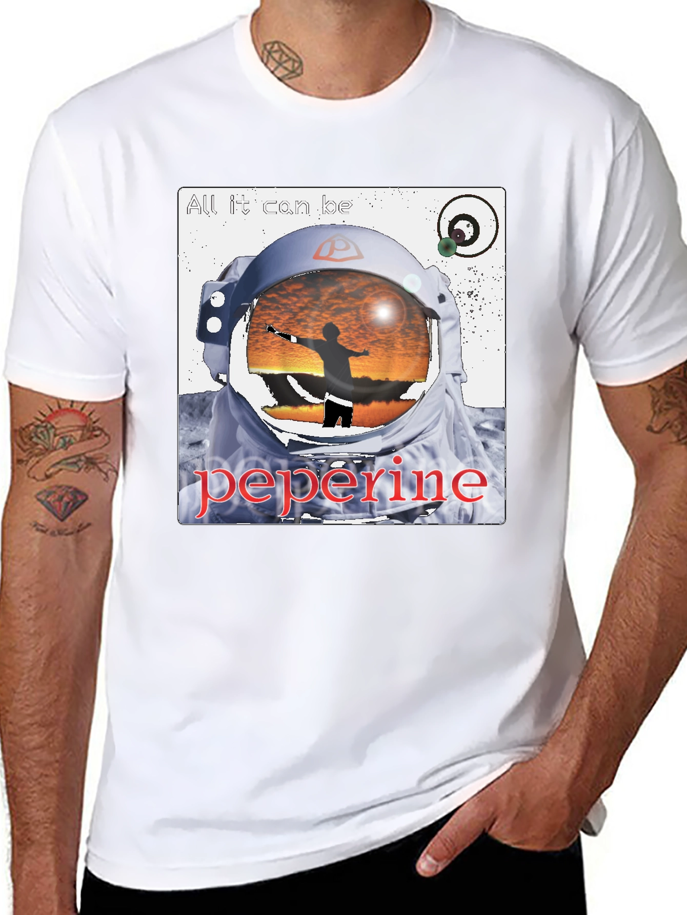 Astronaut Graphic Black T-Shirt