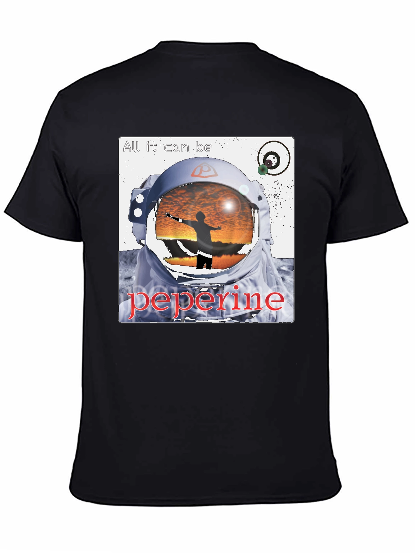 Astronaut Graphic Black T-Shirt