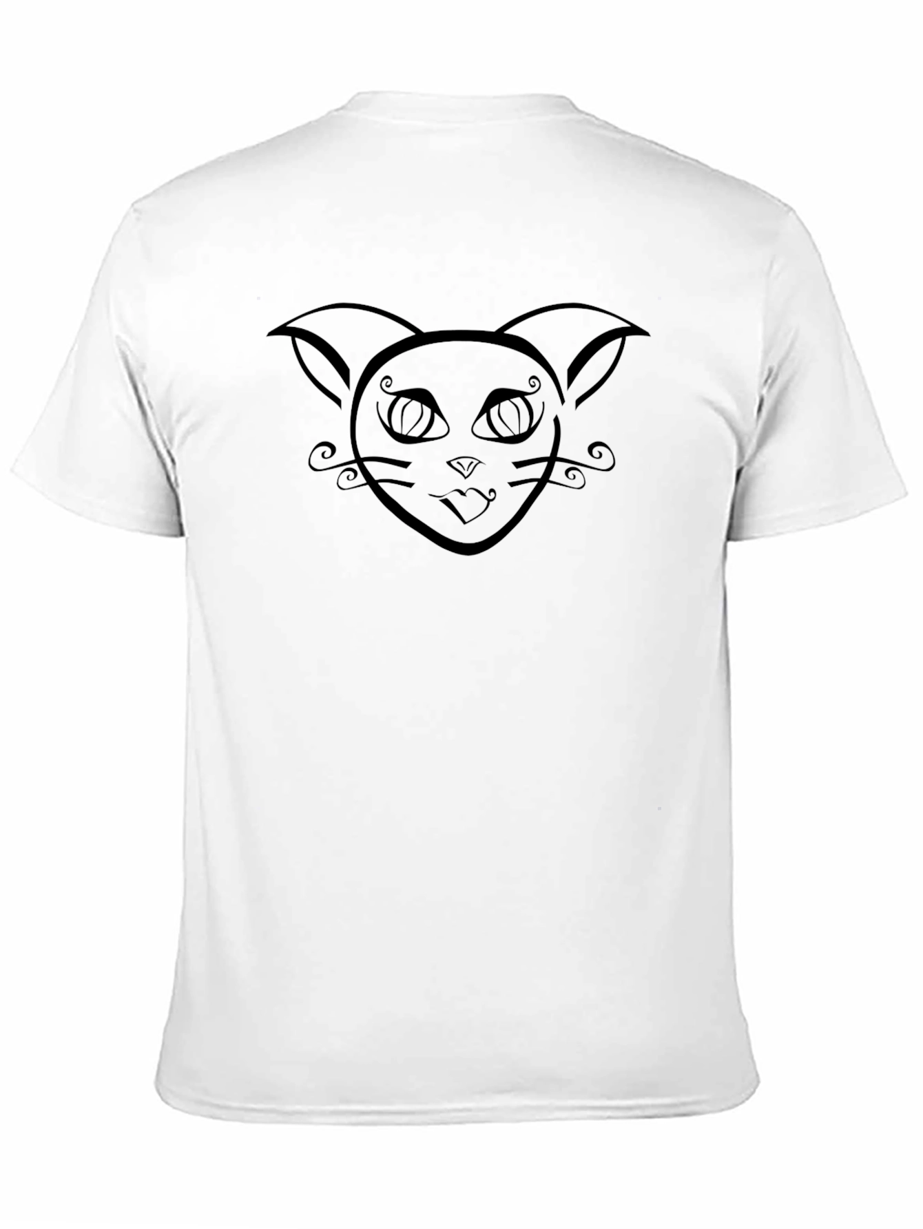 Stylish Black Cat Graphic Tee - Mens Fashion
