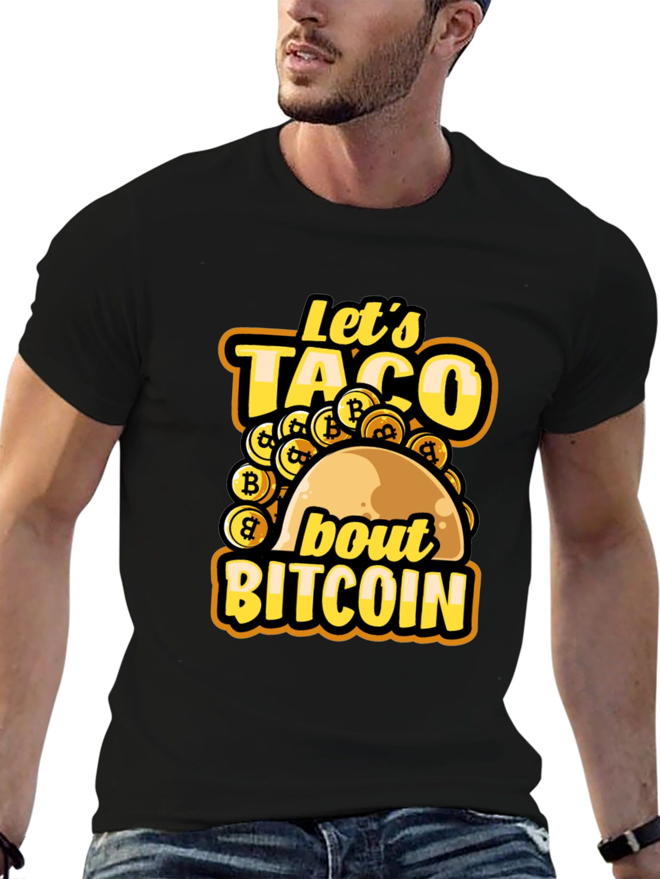 Lets Taco About Bitcoin Black T-Shirt