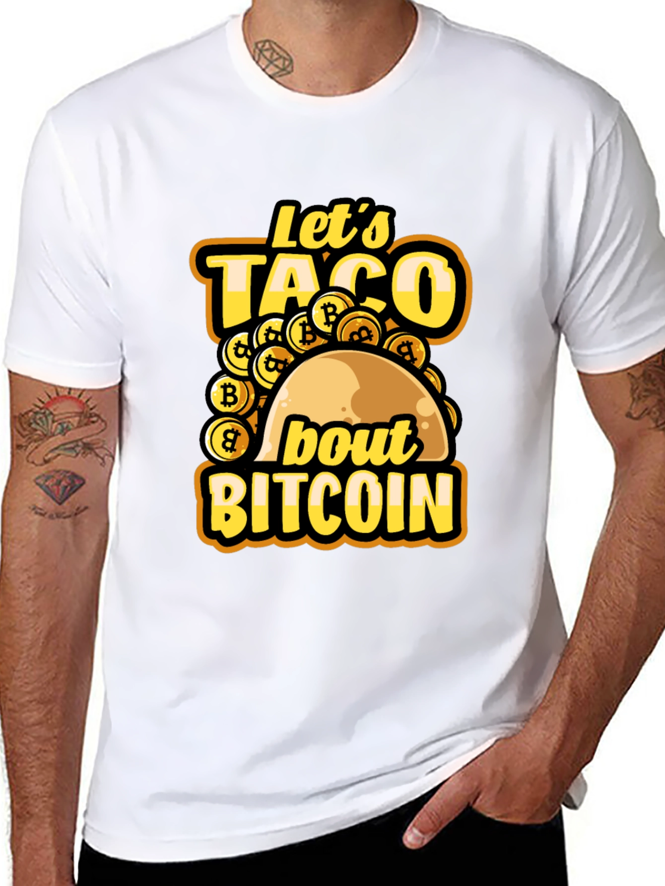 Lets Taco About Bitcoin Black T-Shirt