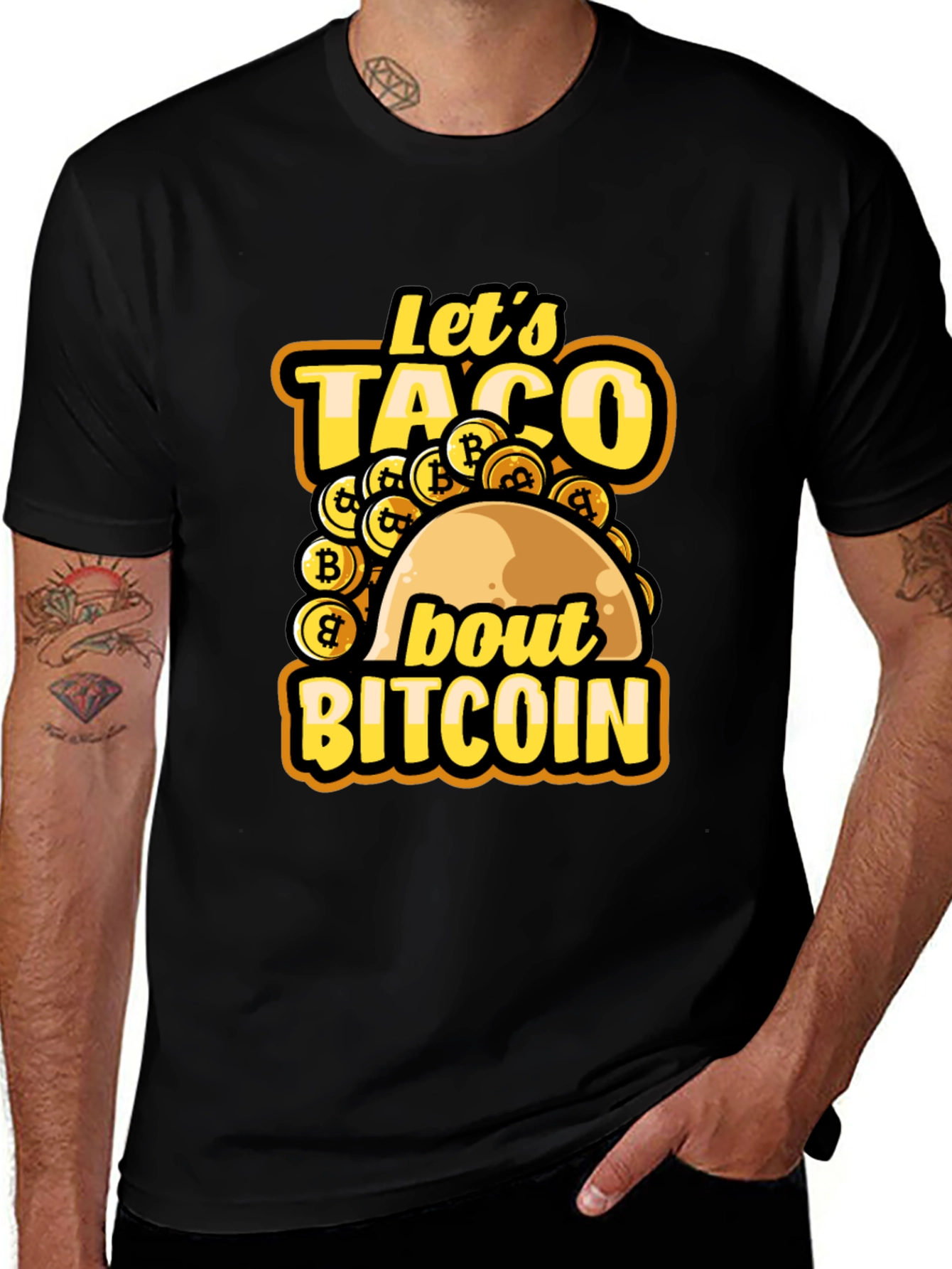 Lets Taco About Bitcoin Black T-Shirt