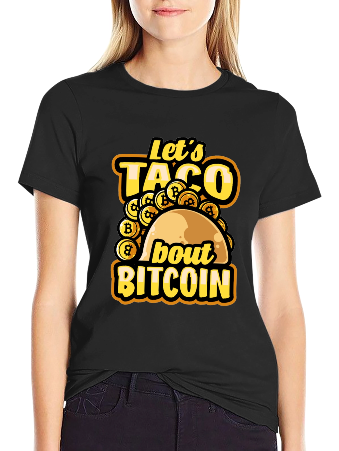 Lets Taco About Bitcoin Black T-Shirt