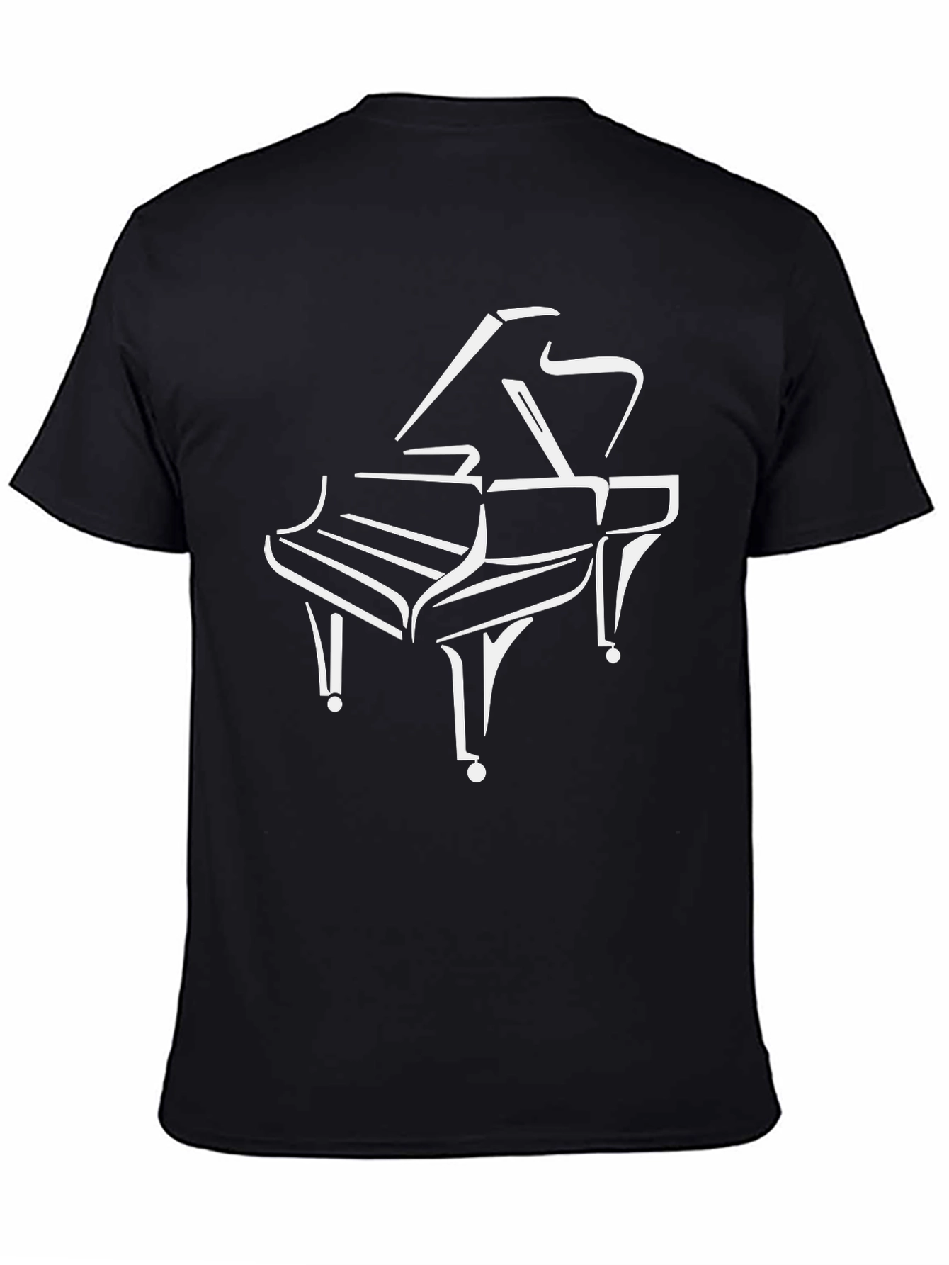 Grand Piano Graphic T-Shirt - Music Lover Tee