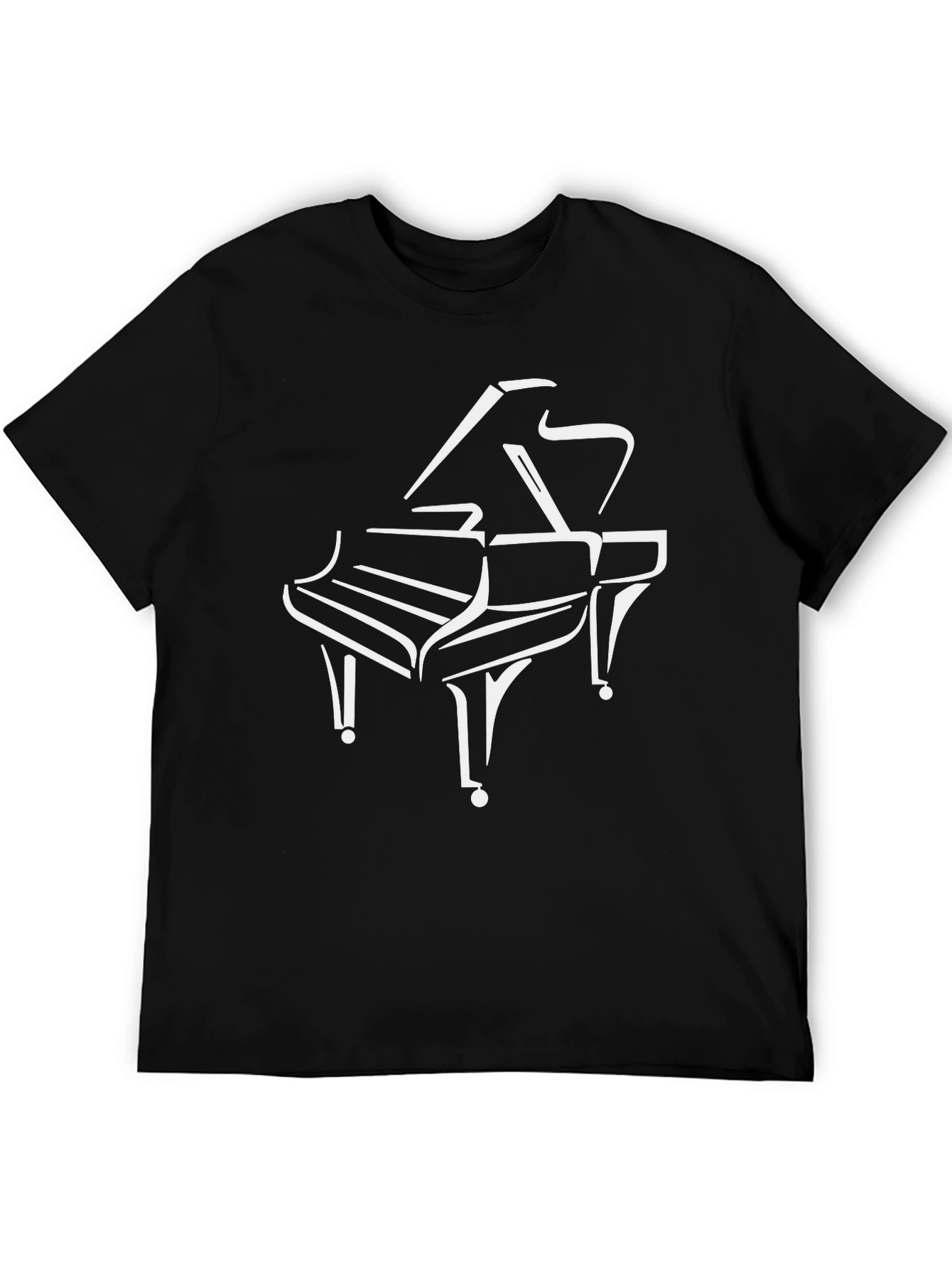 Grand Piano Graphic T-Shirt - Music Lover Tee