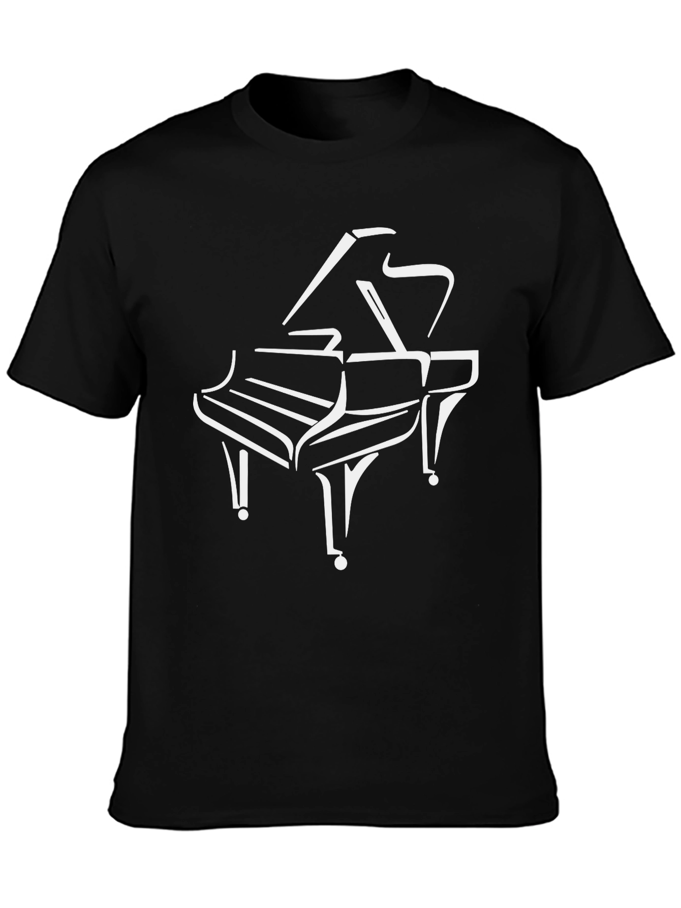 Grand Piano Graphic T-Shirt - Music Lover Tee