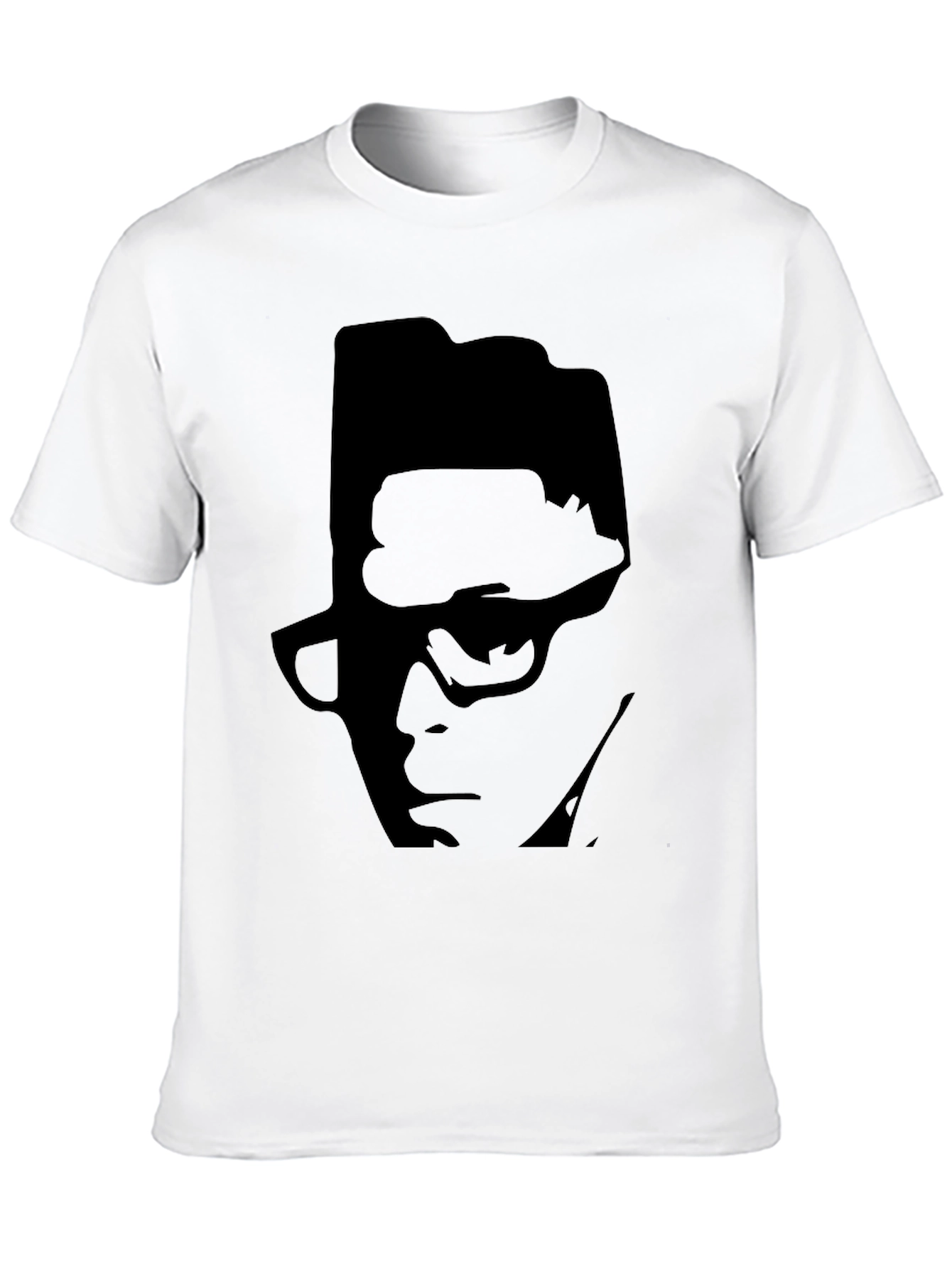 Black T-Shirt with Silhouette Graphic