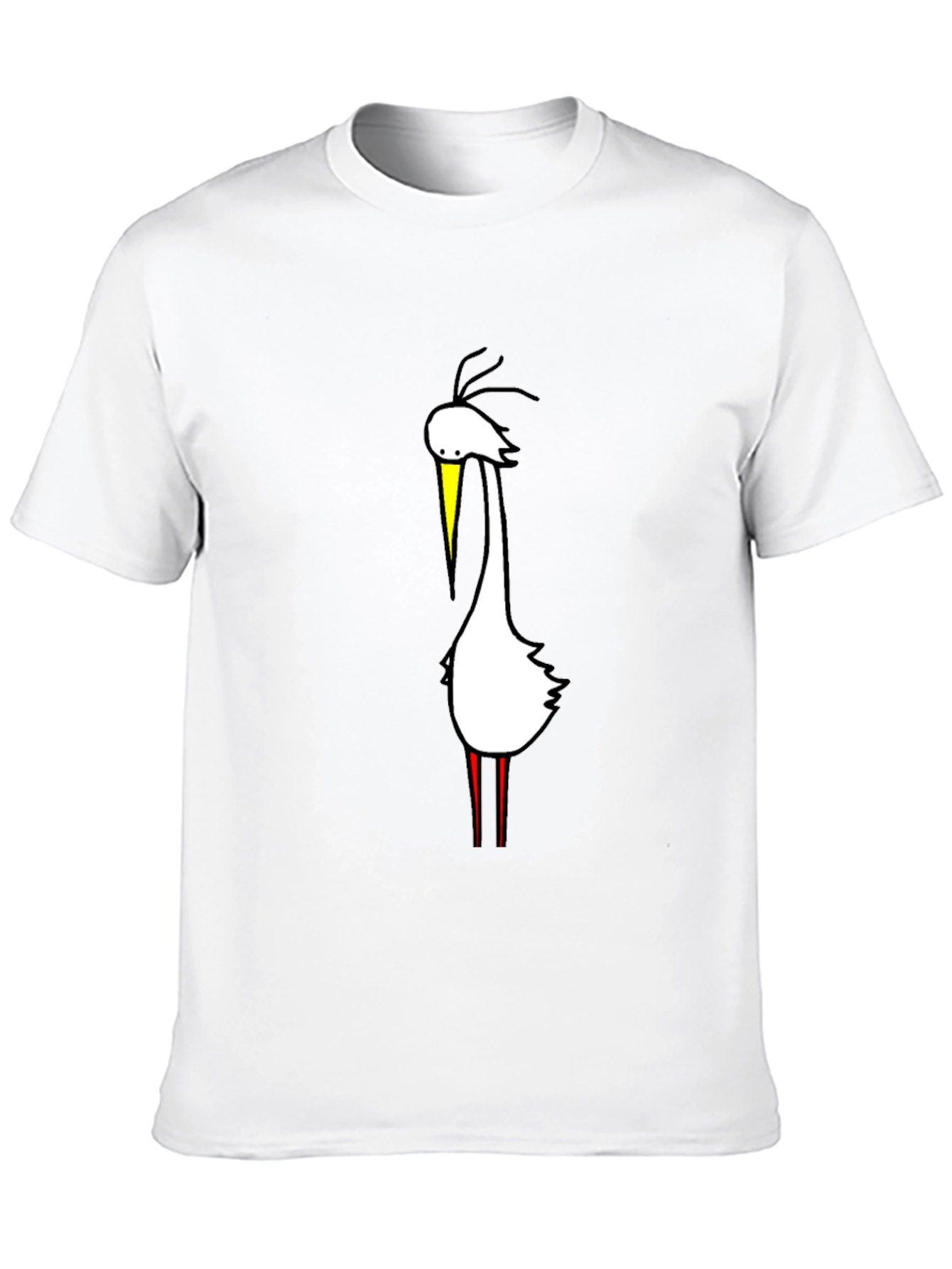 Mens Black T-Shirt with Bird Graphic
