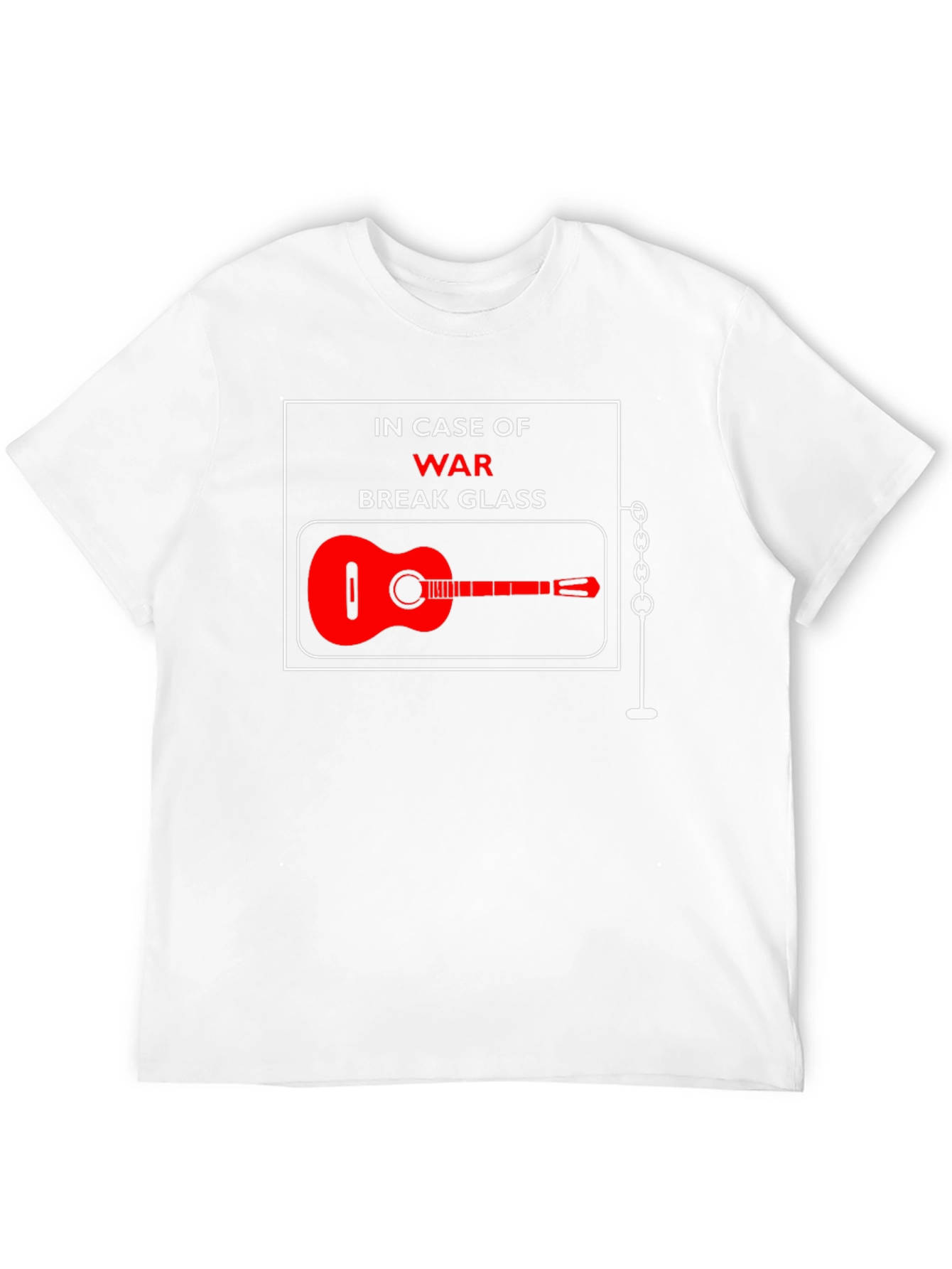 In Case of War Break Glass Guitar T-Shirt