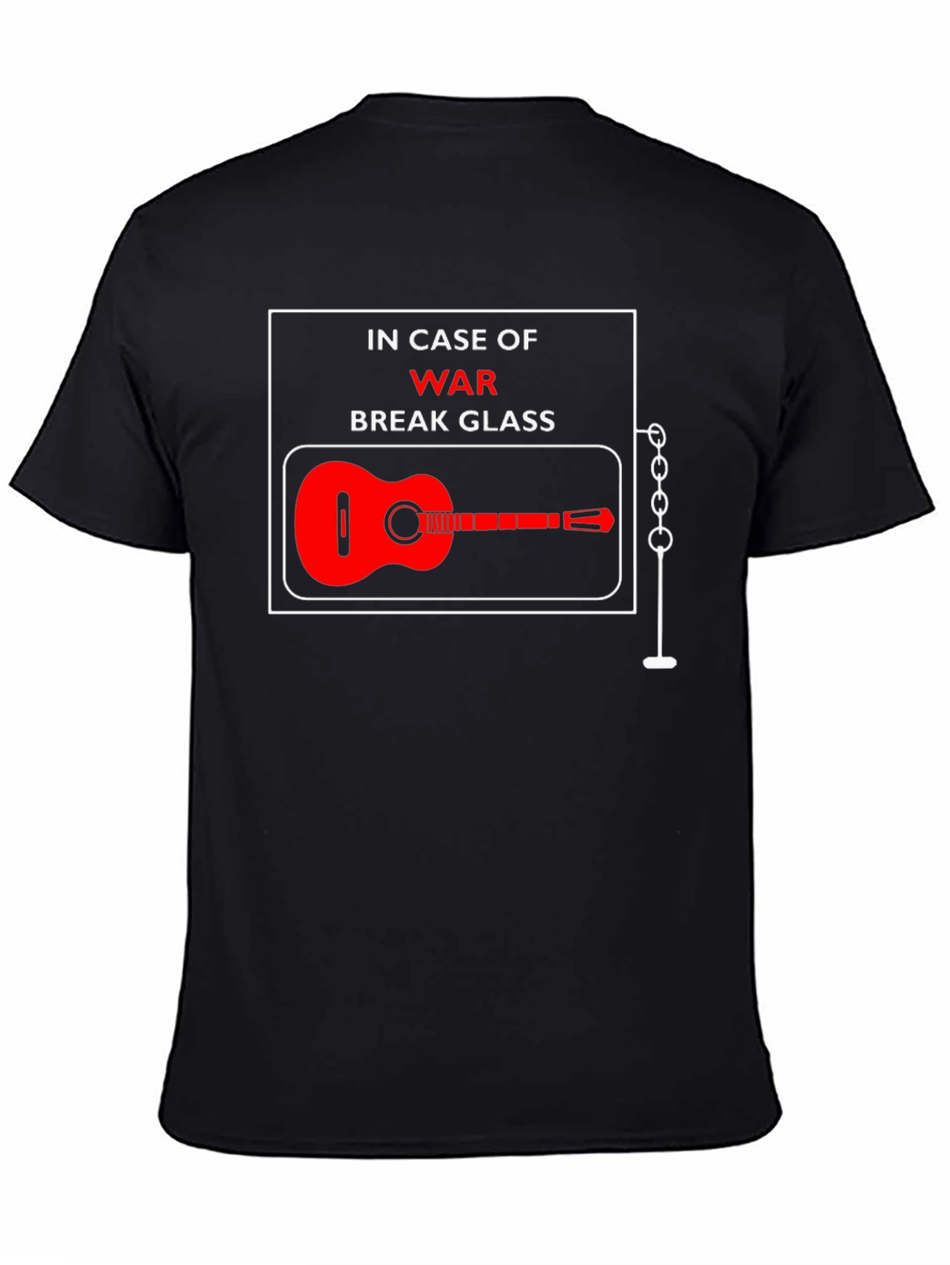 In Case of War Break Glass Guitar T-Shirt