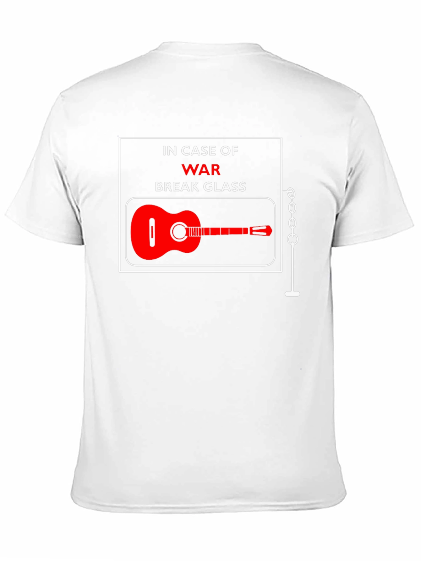 In Case of War Break Glass Guitar T-Shirt