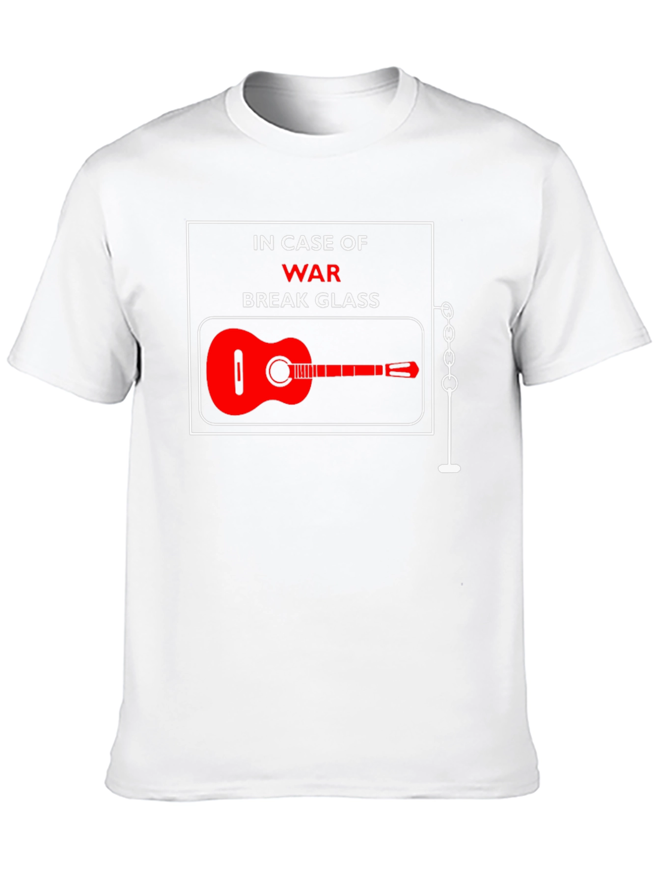 In Case of War Break Glass Guitar T-Shirt
