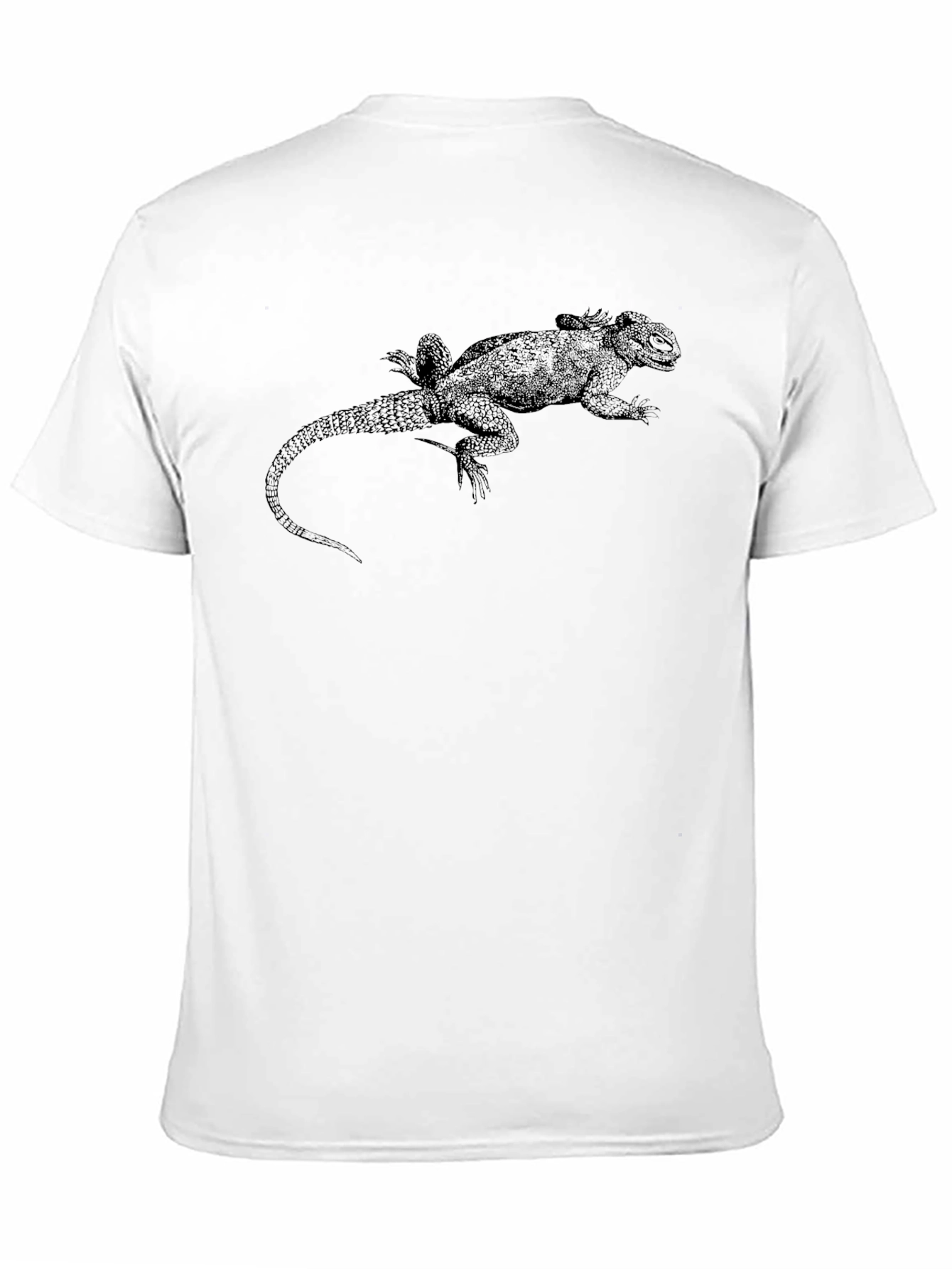 Lizard Print Black T-Shirt - Unique Animal Graphic Tee