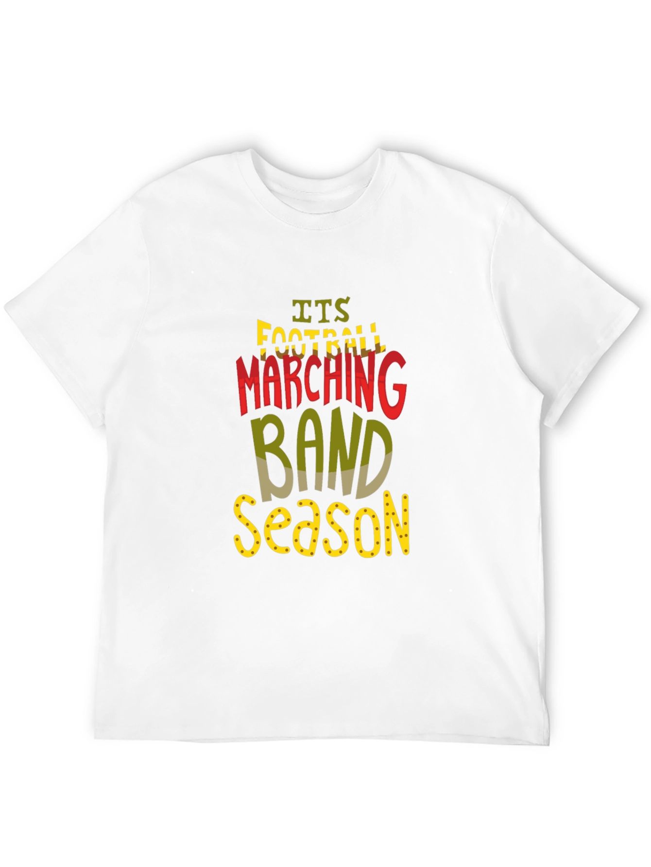 Football Marching Band Season Black T-Shirt