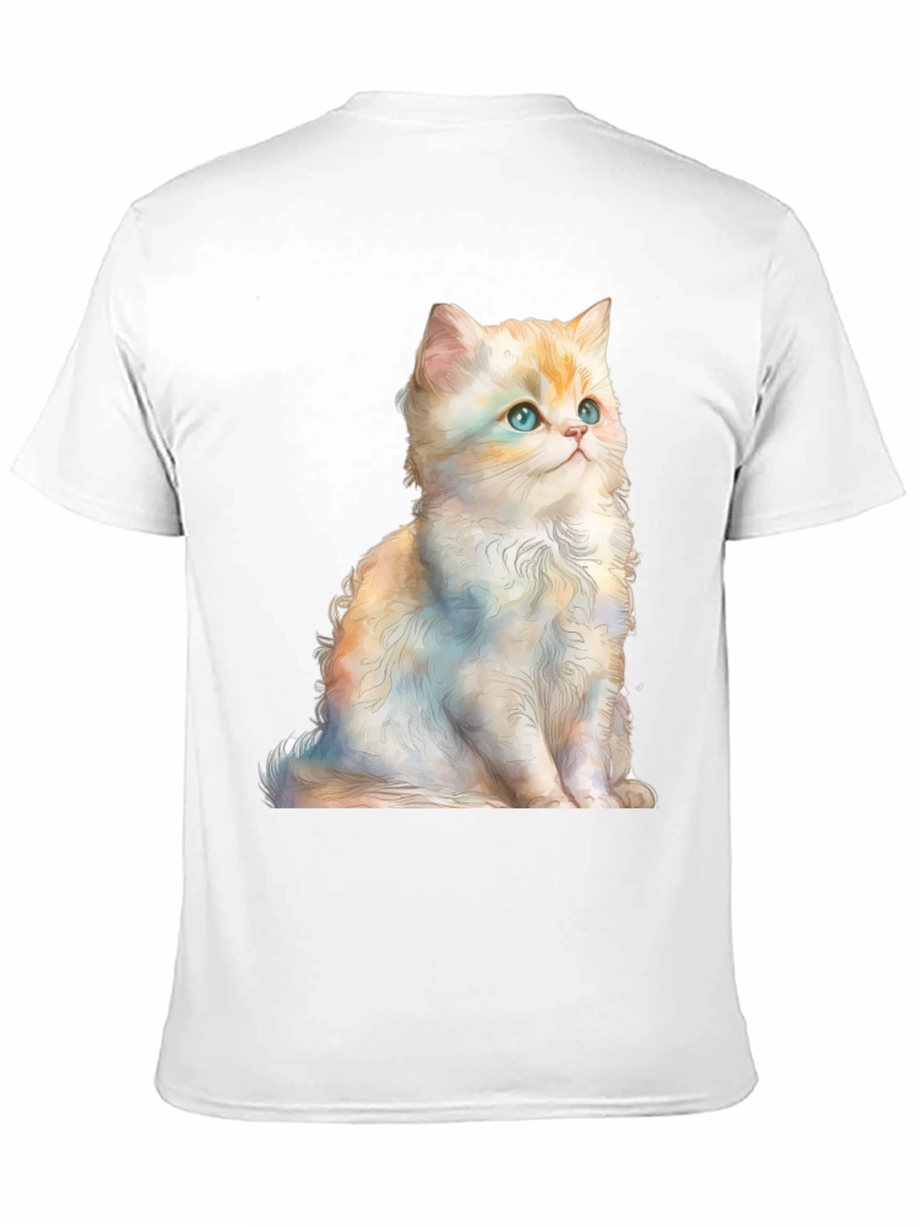 Cute Kitten Graphic Tee - Soft Black Cotton Shirt
