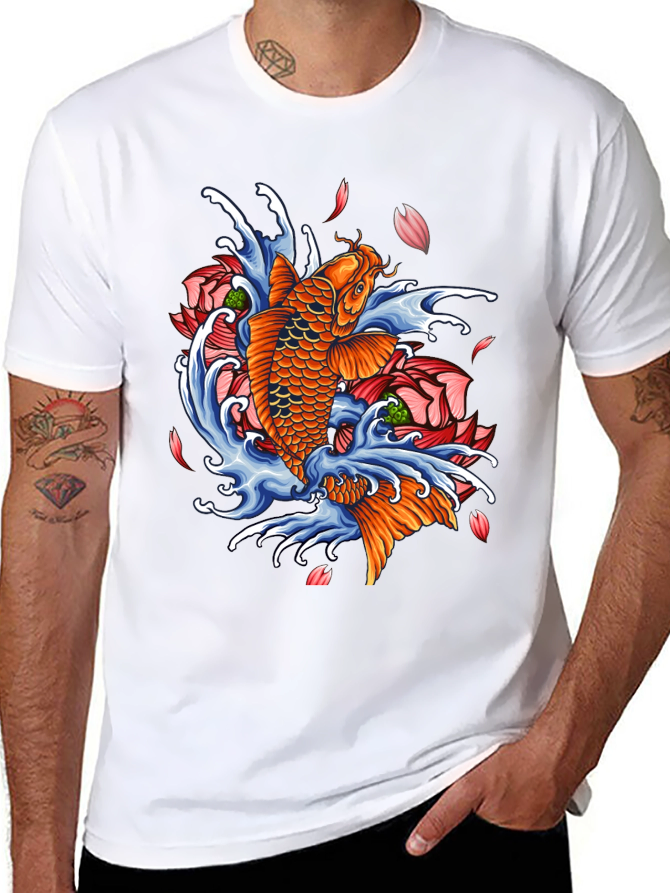 Koi Fish Graphic Tee - Japanese Art T-Shirt