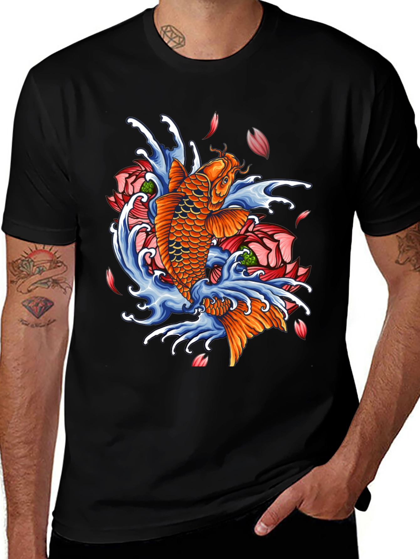 Koi Fish Graphic Tee - Japanese Art T-Shirt