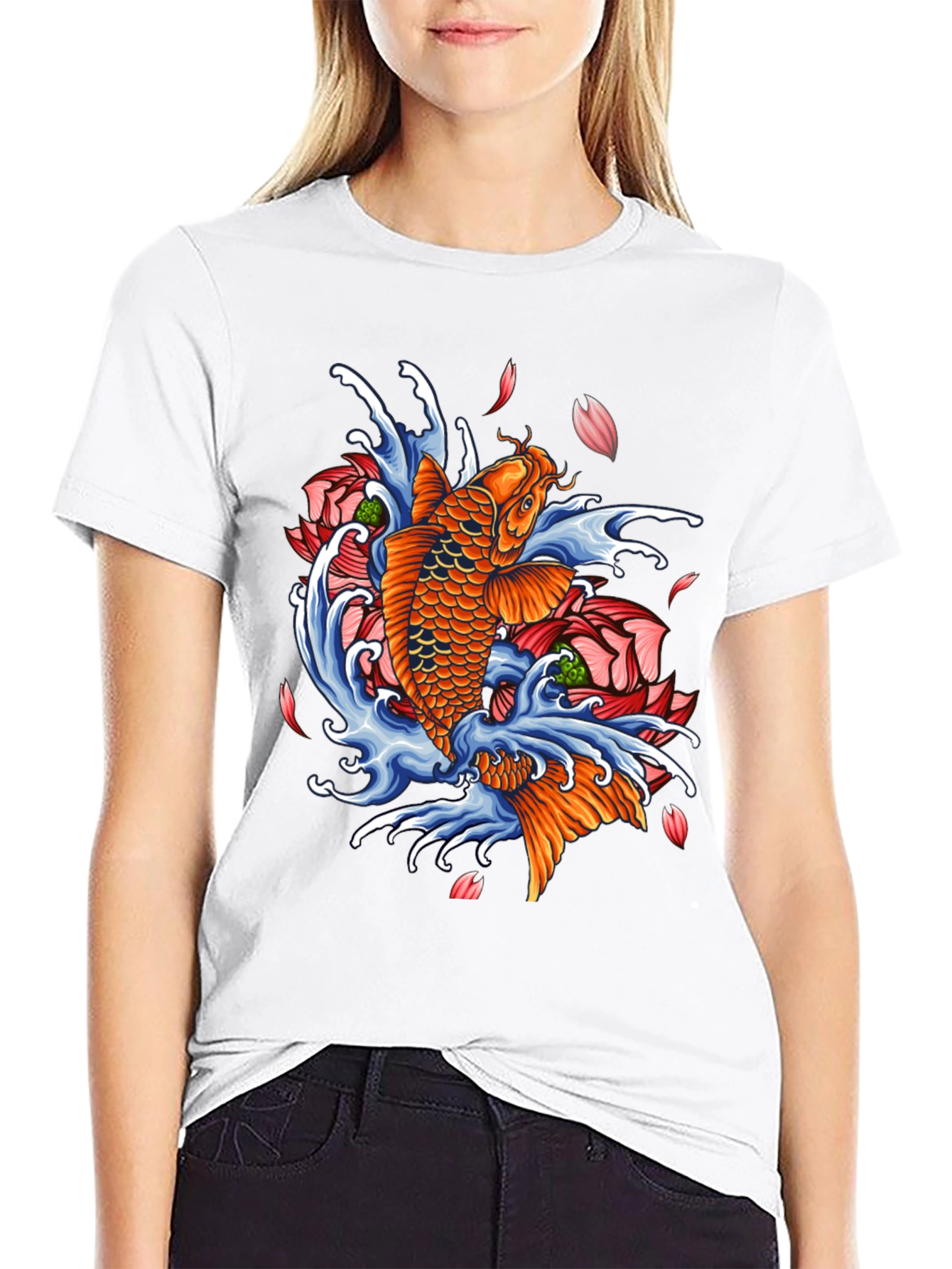 Koi Fish Graphic Tee - Japanese Art T-Shirt