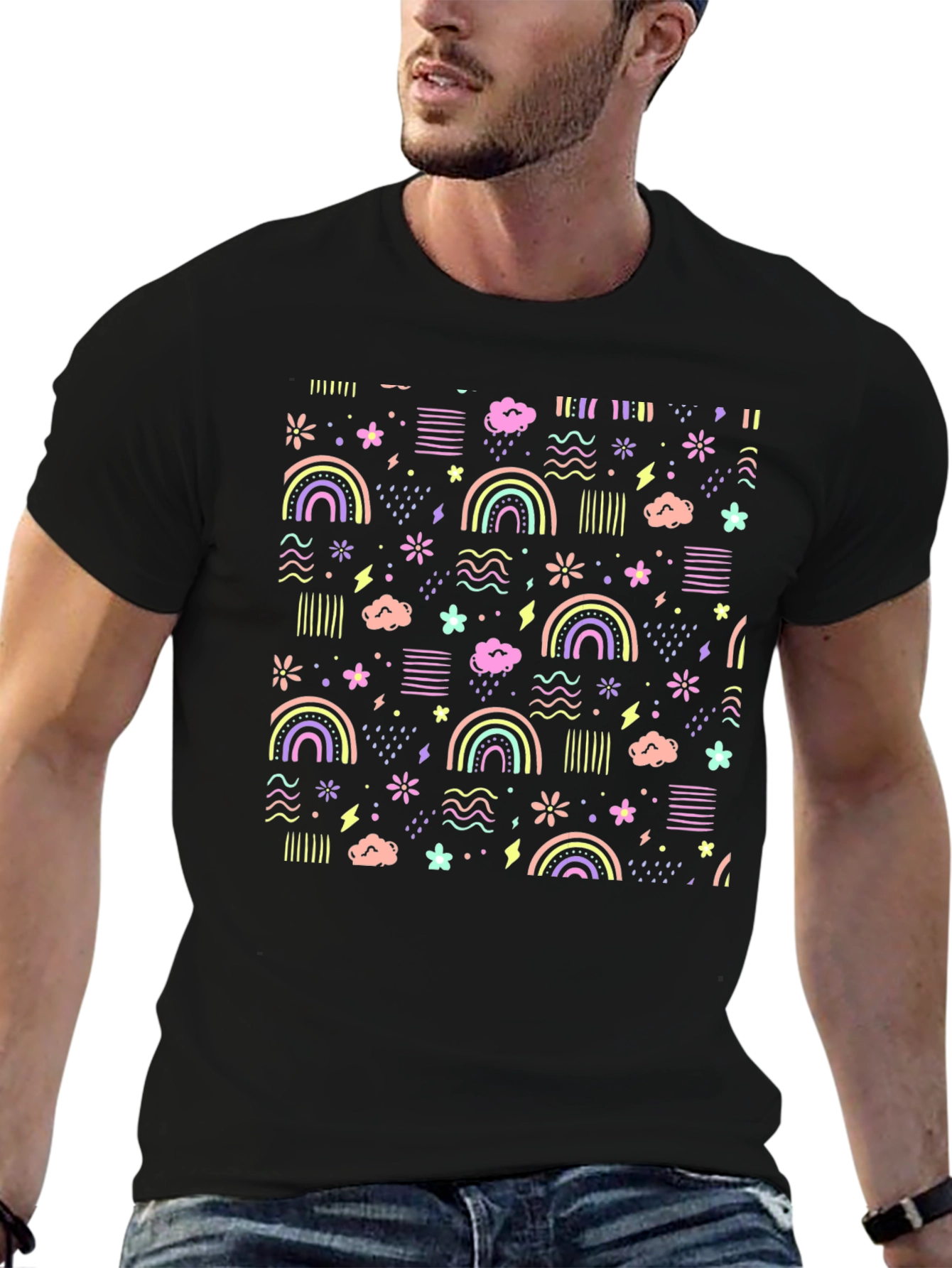 Rainbow Pastel Print Tee
